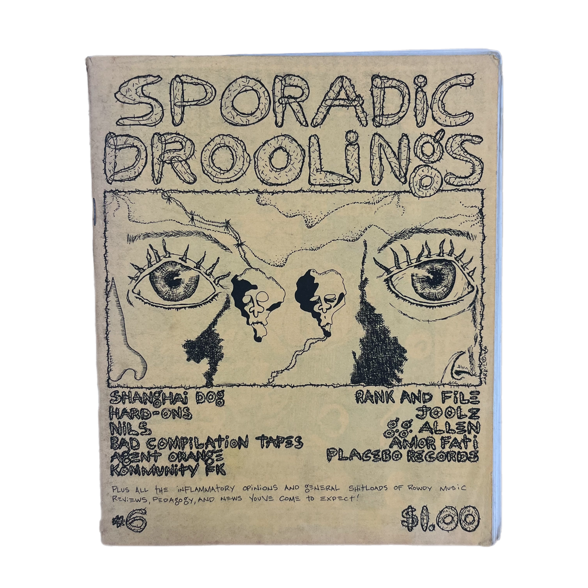 Vintage Sporadic Droolings Fanzine &quot;Hardcore Punk&quot; Issue #6