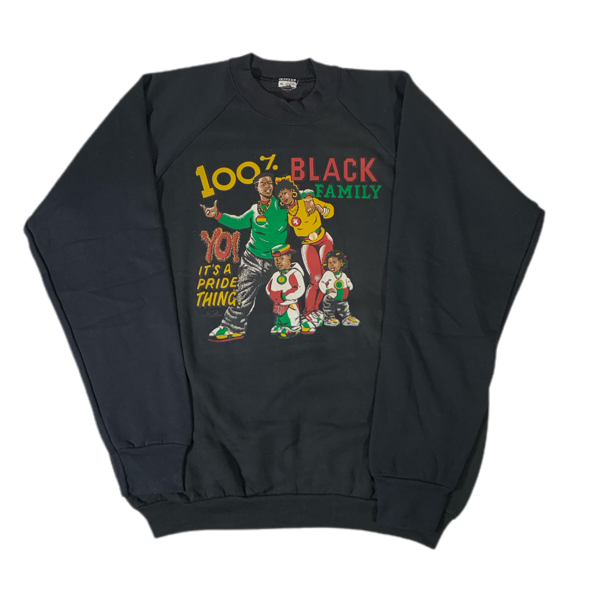 Vintage 100% Black Family &quot;It’s A Pride Thing&quot; Crewneck Sweatshirt - jointcustodydc