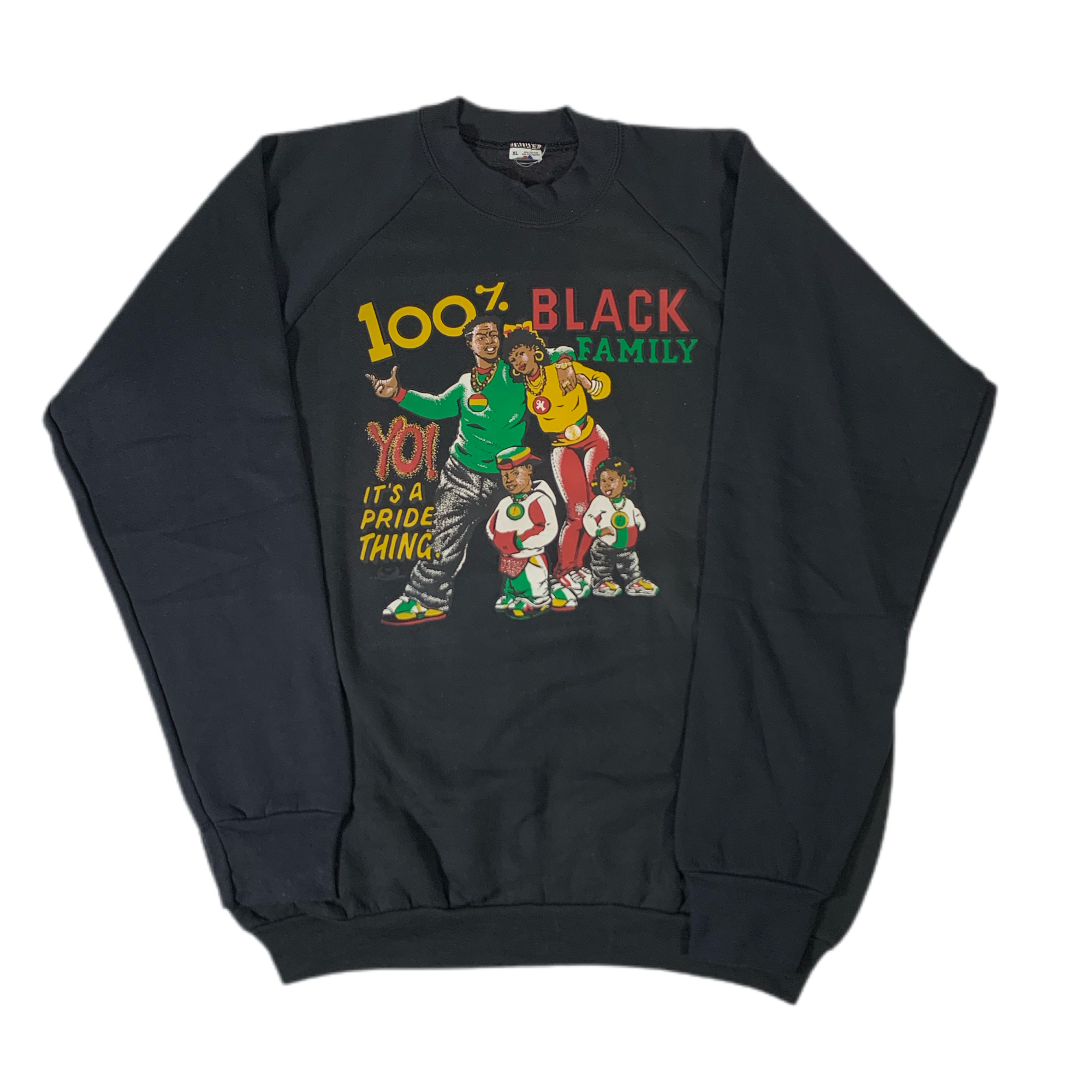 Vintage 100% Black Family "It’s A Pride Thing" Crewneck Sweatshirt - jointcustodydc