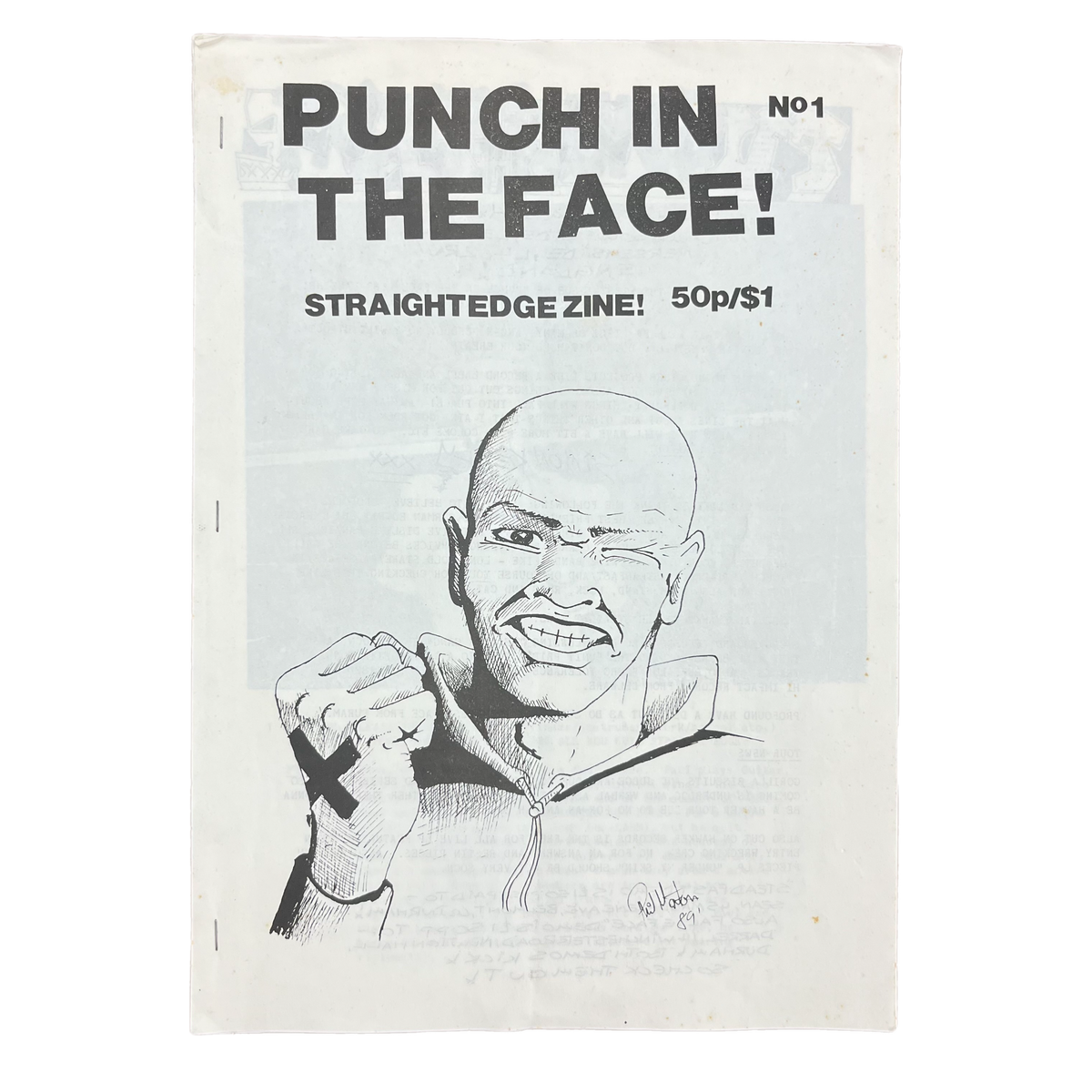 Vintage Punch In The Face &quot;Straight Edge&quot; Zine Issue 1