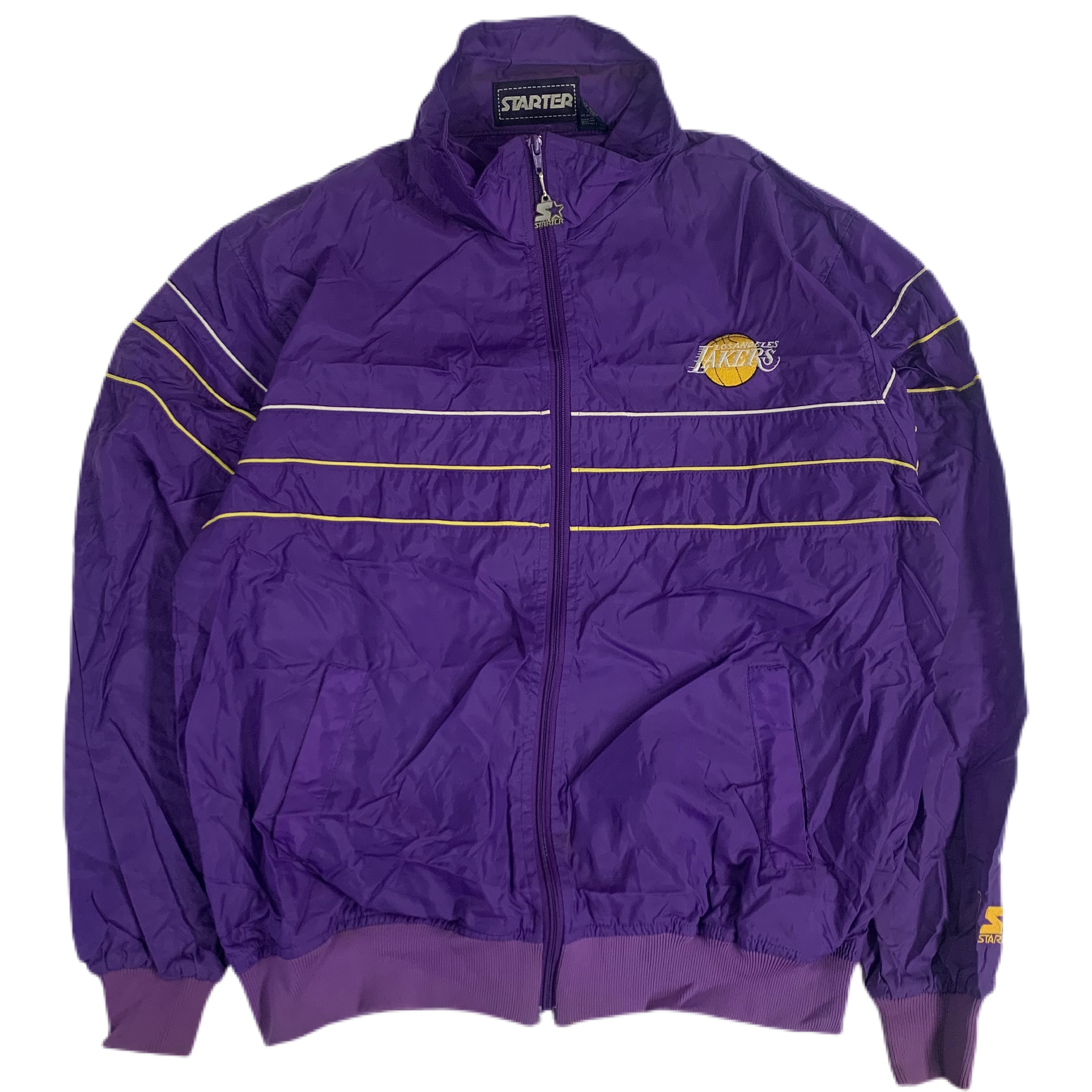 Purple lakers starter jacket sales