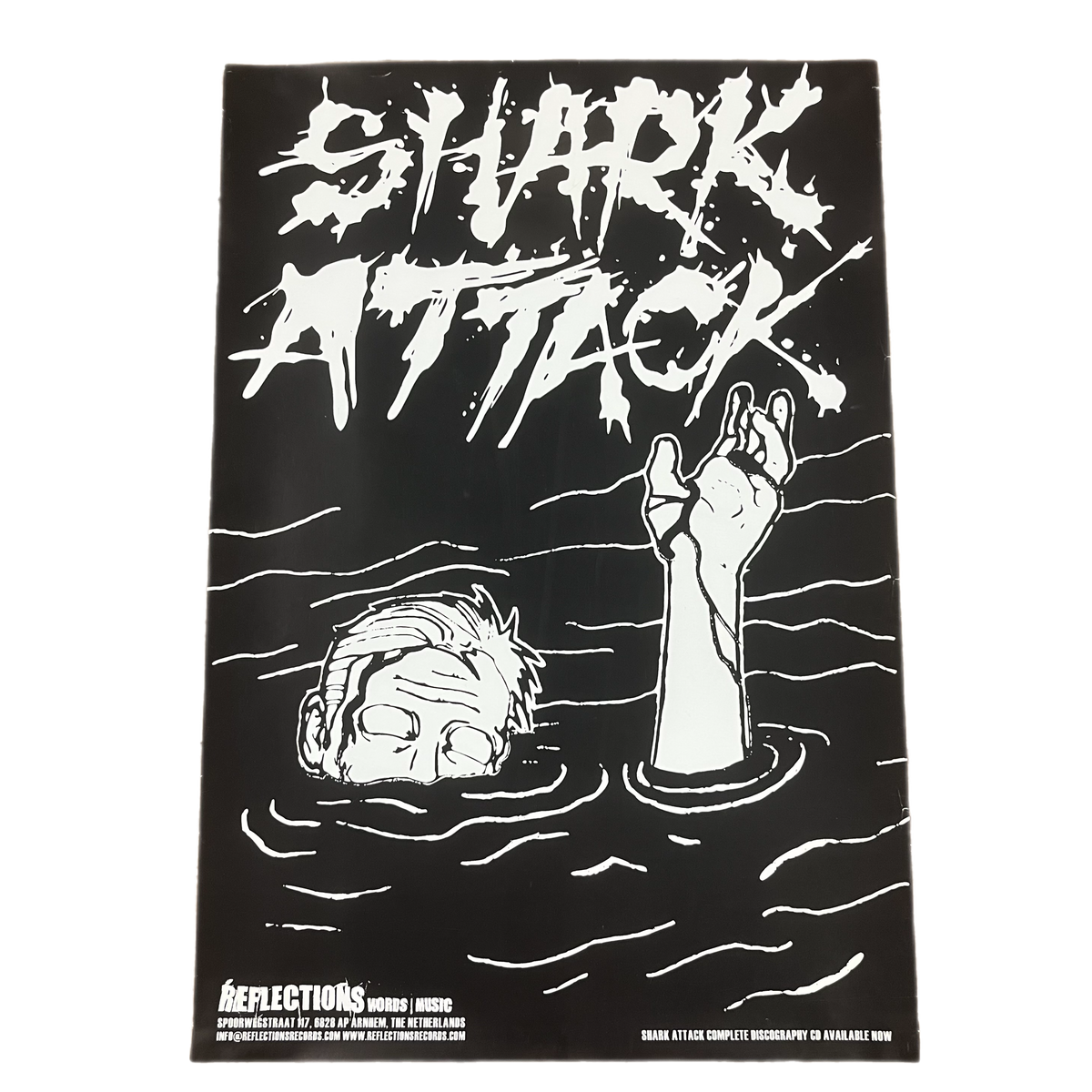 Vintage Shark Attack &quot;Discography&quot; Reflections Records Promotional Poster