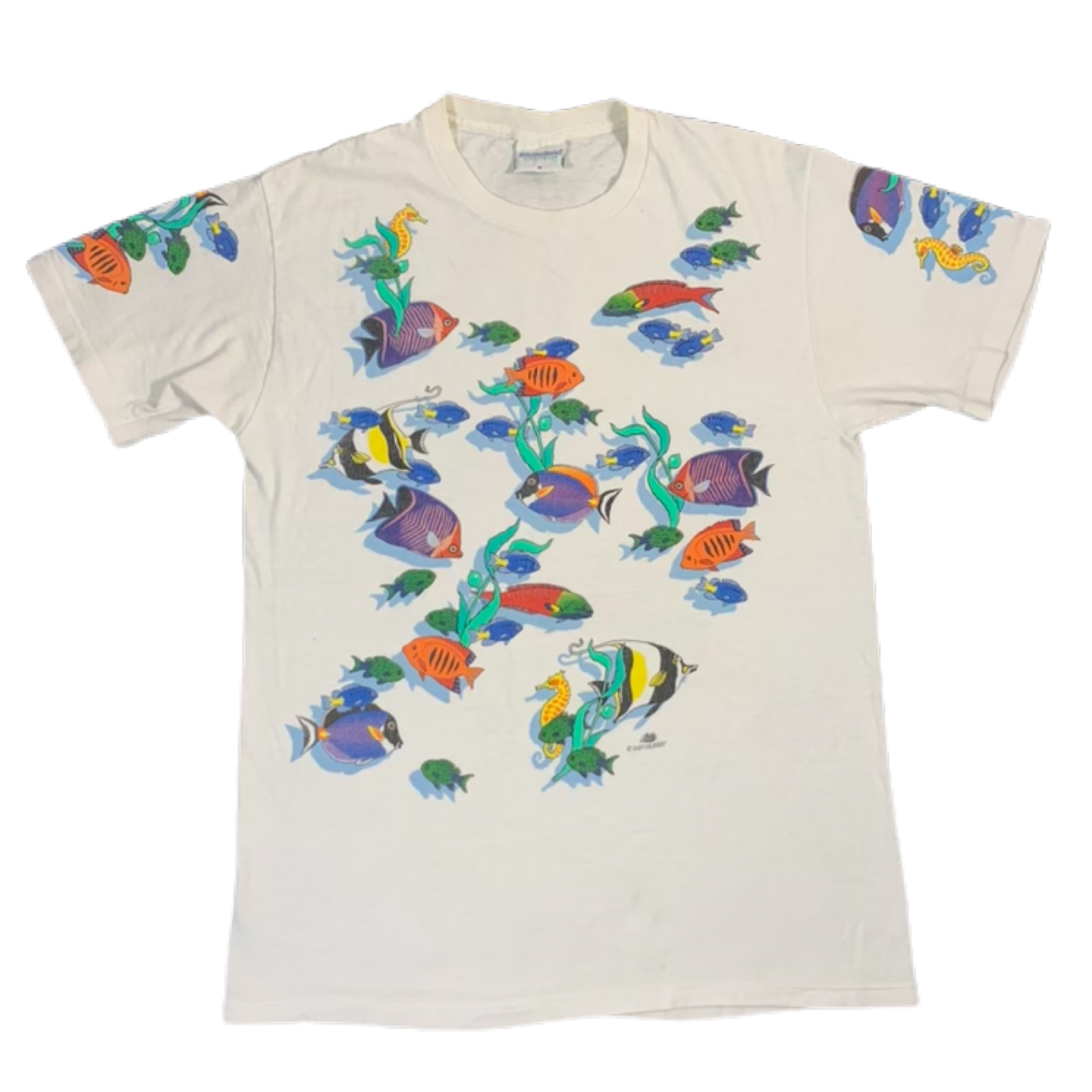 Vintage Ocean Life “Maine” All Over Print T-Shirt - jointcustodydc