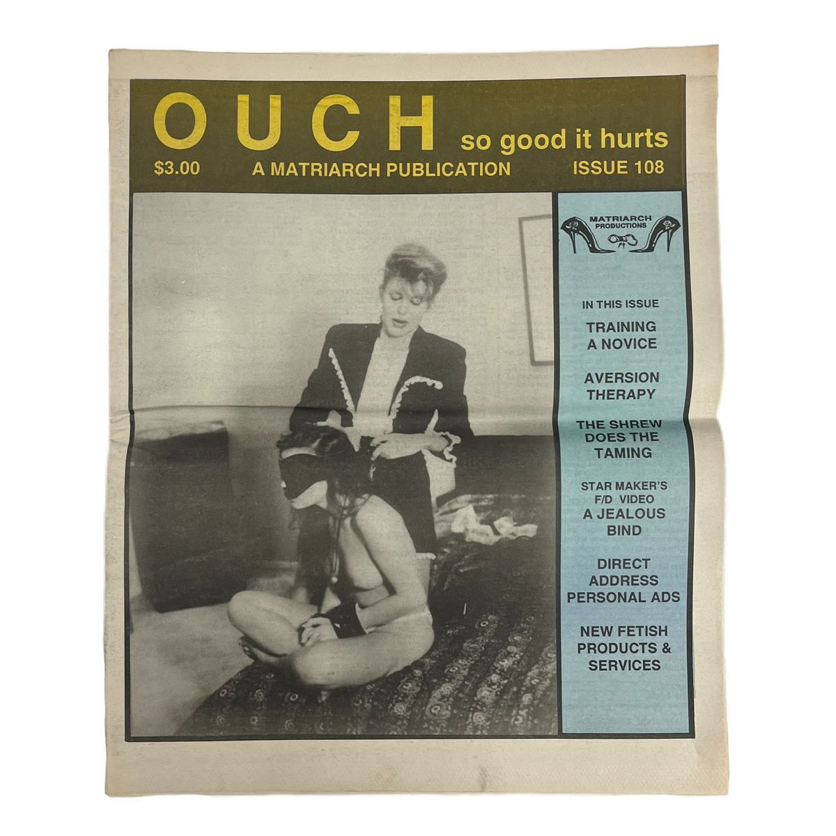 Vintage OUCH So Good It Hurts &quot;A Matriarch Publication&quot; Issue #108