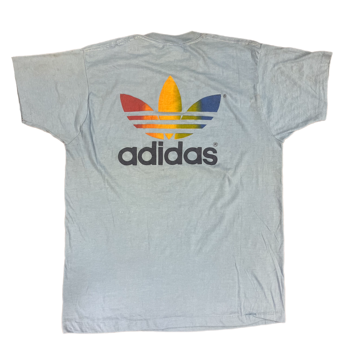 Vintage Adidas Trefoil &quot;University Of Pennsylvania&quot; Penn Relays Rainbow T-Shirt