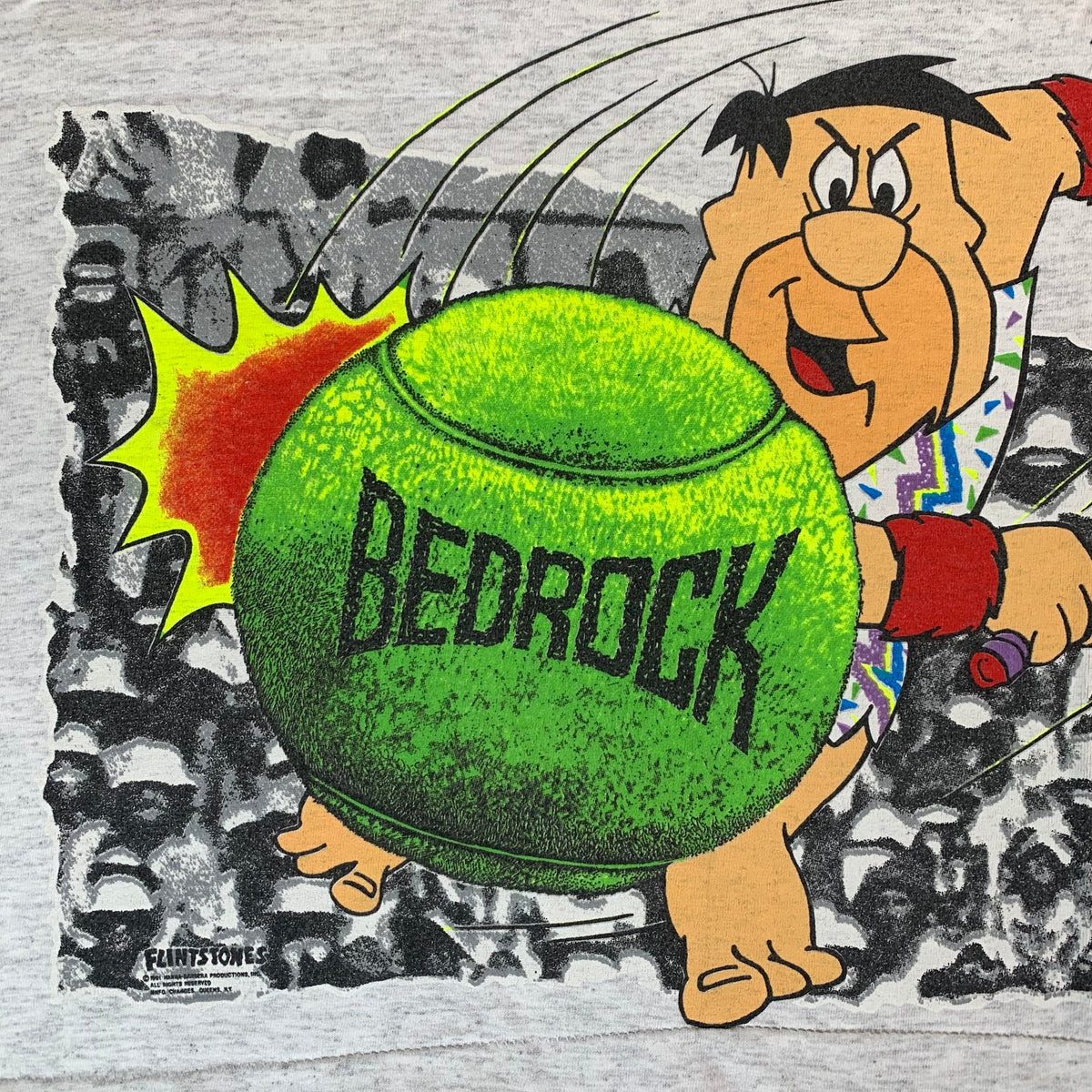 Vintage The Flintstones &quot;Bedrock&quot; Tennis T-Shirt