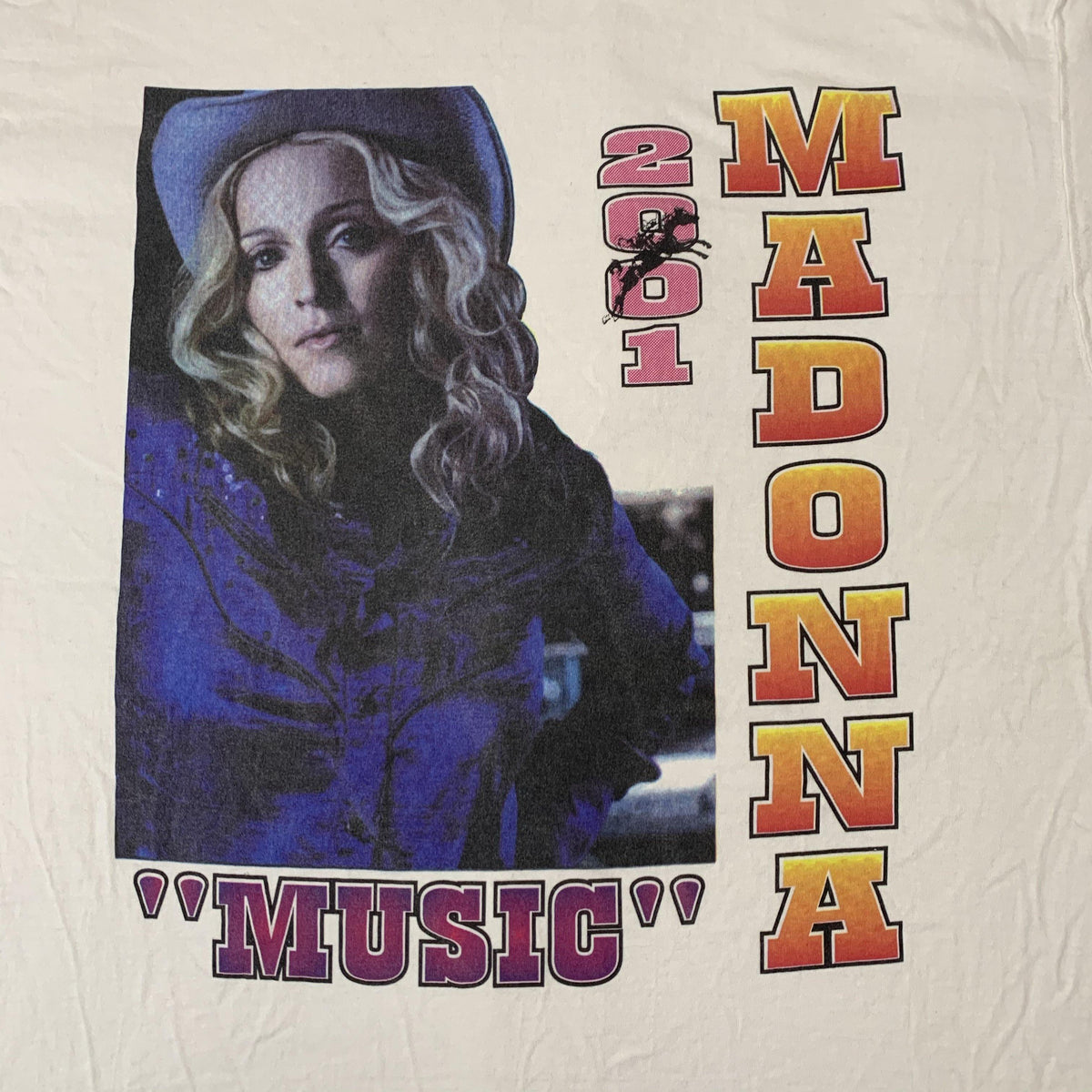 Vintage Madonna Drowned 2001 Tour T Shirt Detail