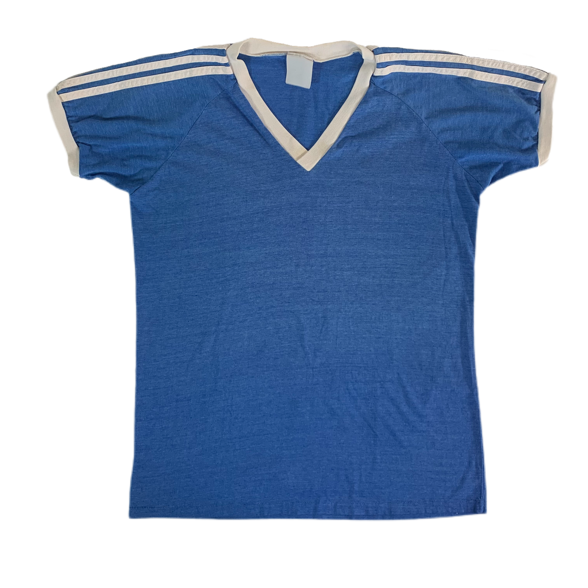 Vintage Adidas &quot;Blue&quot; V-Neck Ringer