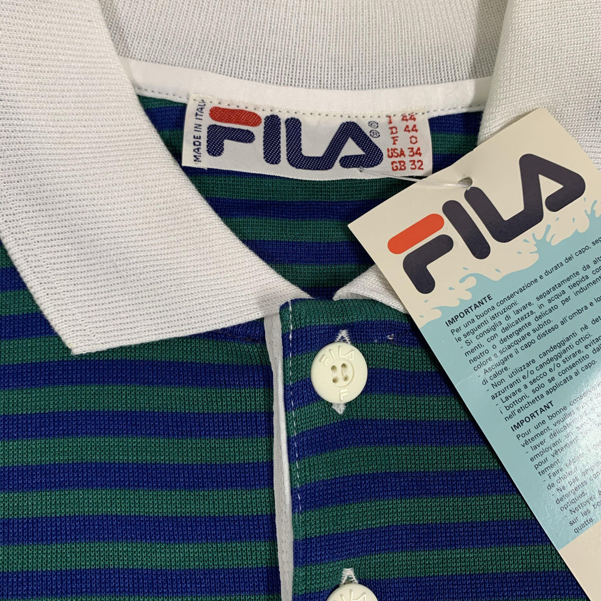 Vintage FILA Made In Italy &quot;Striped&quot; Casuals Tennis Shirt - jointcustodydc