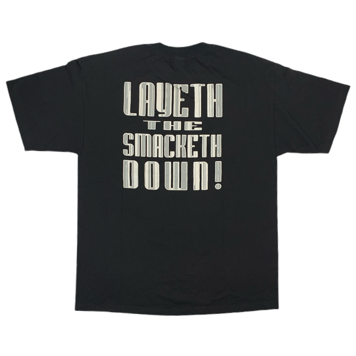 Vintage orignal The Rock WWF Layeth The Smacketh Down Shirt