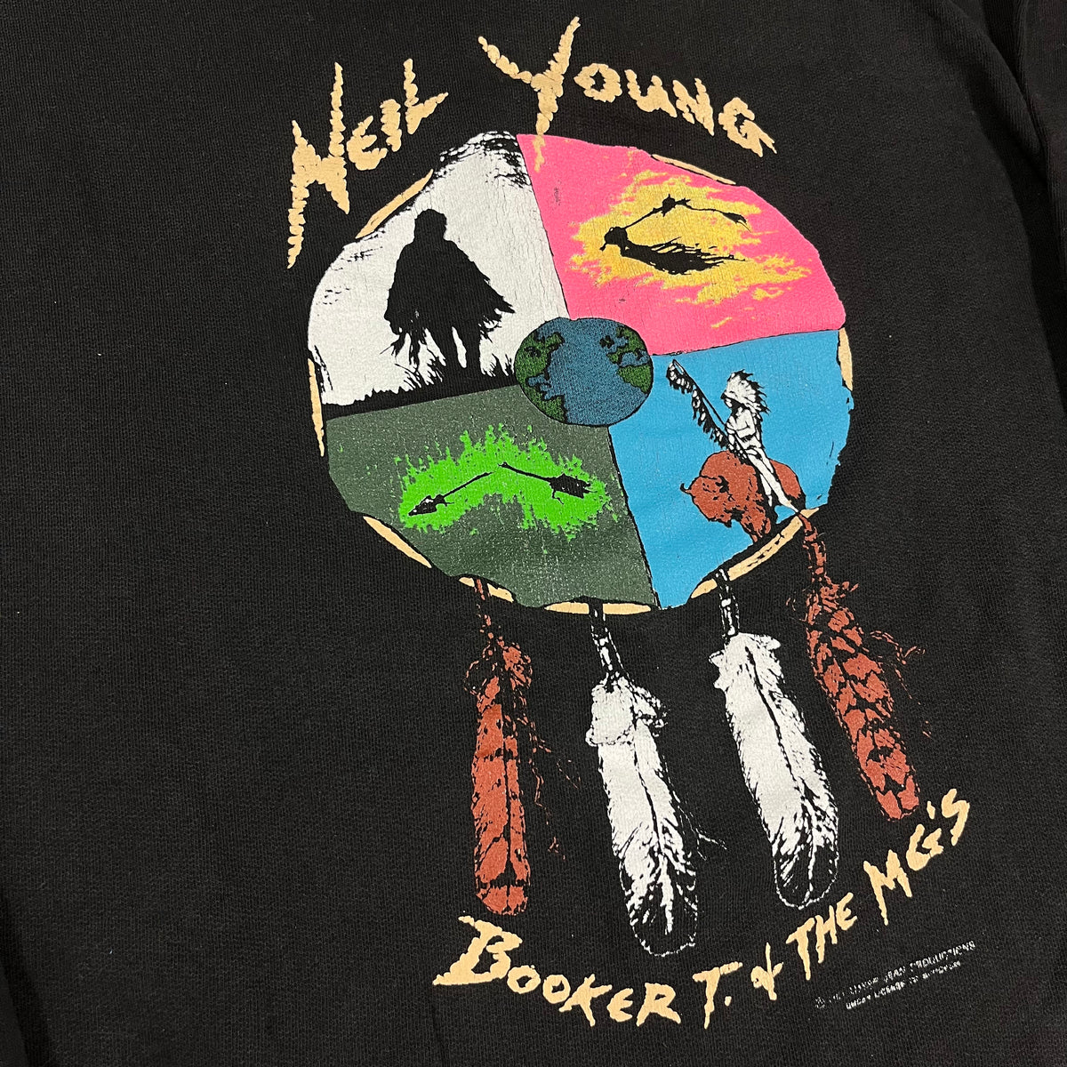 Vintage Neil Young Booker T &amp; The MG&#39;s &quot;World Tour&quot; Crewneck Sweatshirt