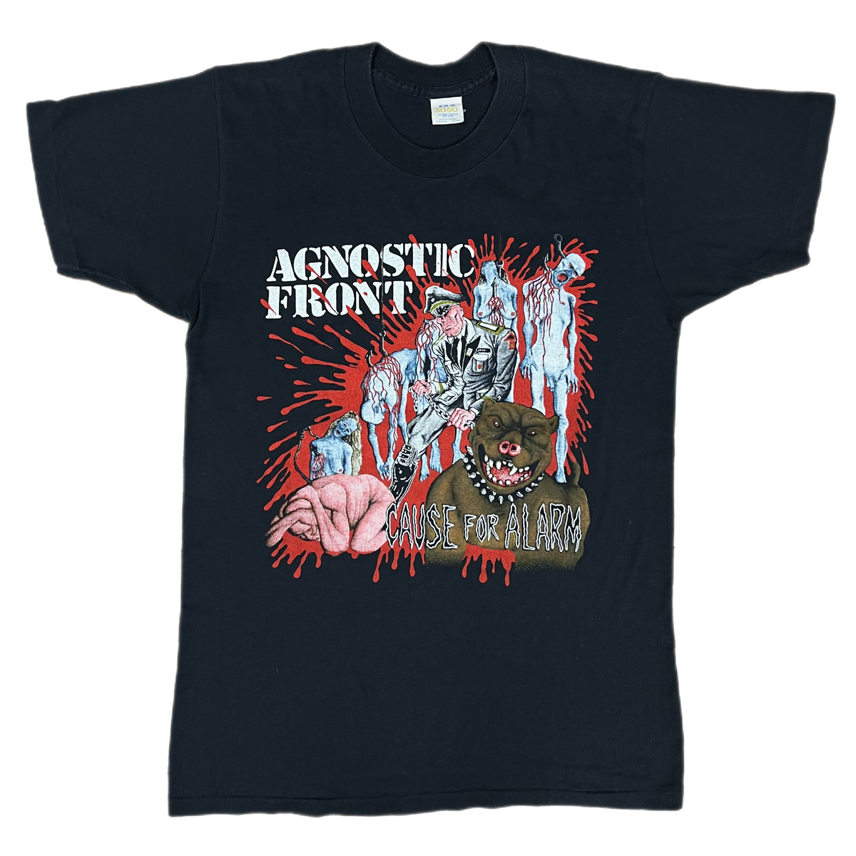 Vintage Agnostic Front &quot;Cause For Alarm&quot; 1986 Eliminator Tour T-Shirt