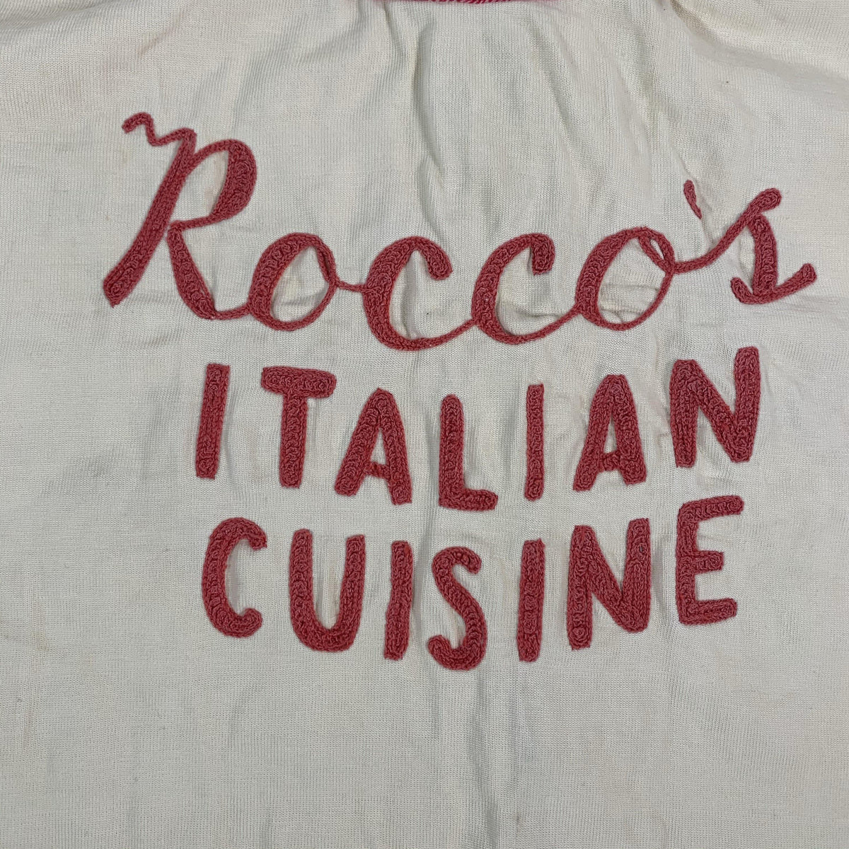 Vintage Collegeville “Rocco’s Italian Cuisine” Chain Stitch Baseball Jersey - jointcustodydc