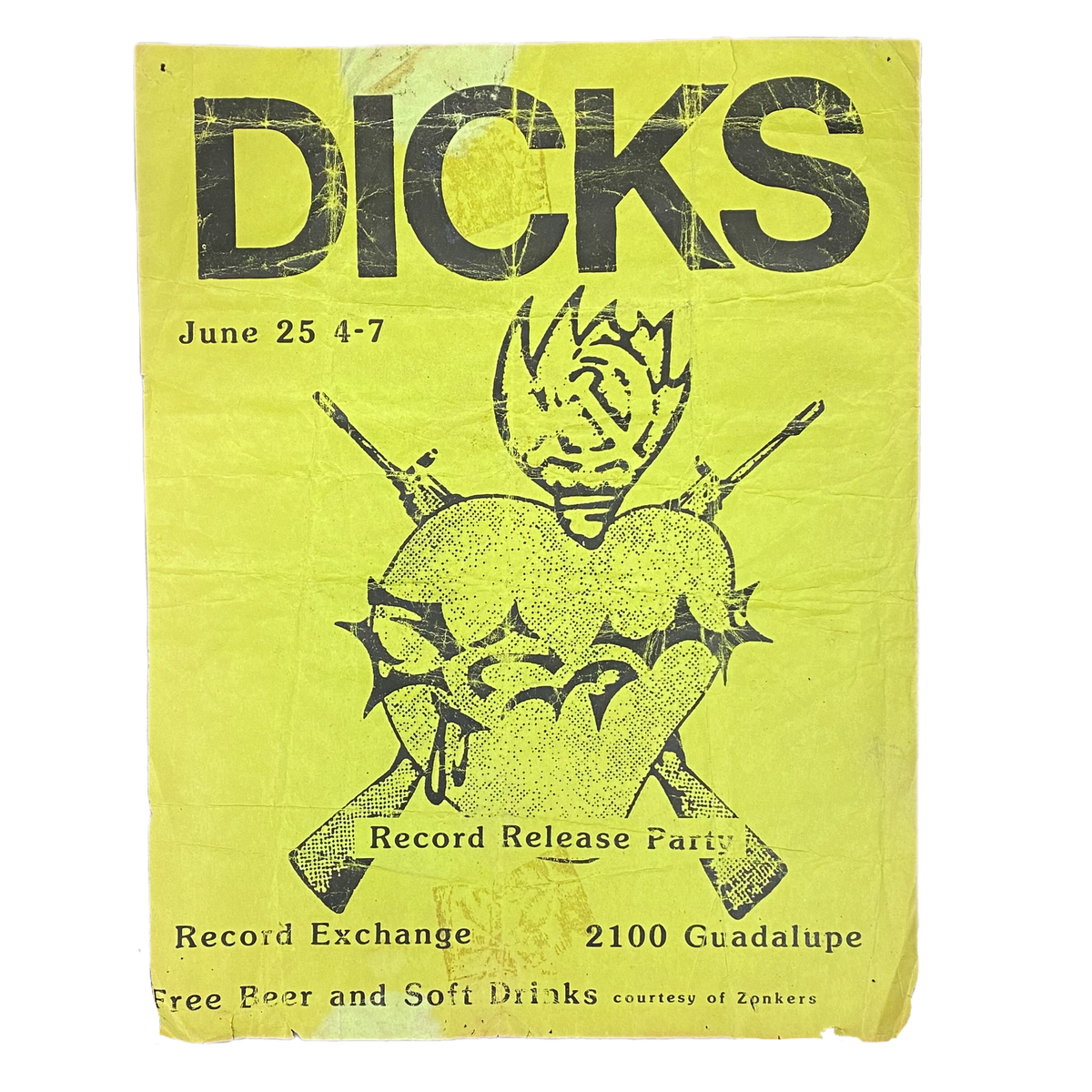 Vintage Dicks &amp; Big Boys 2-Sided &quot;Record Release Party&quot; Flyer
