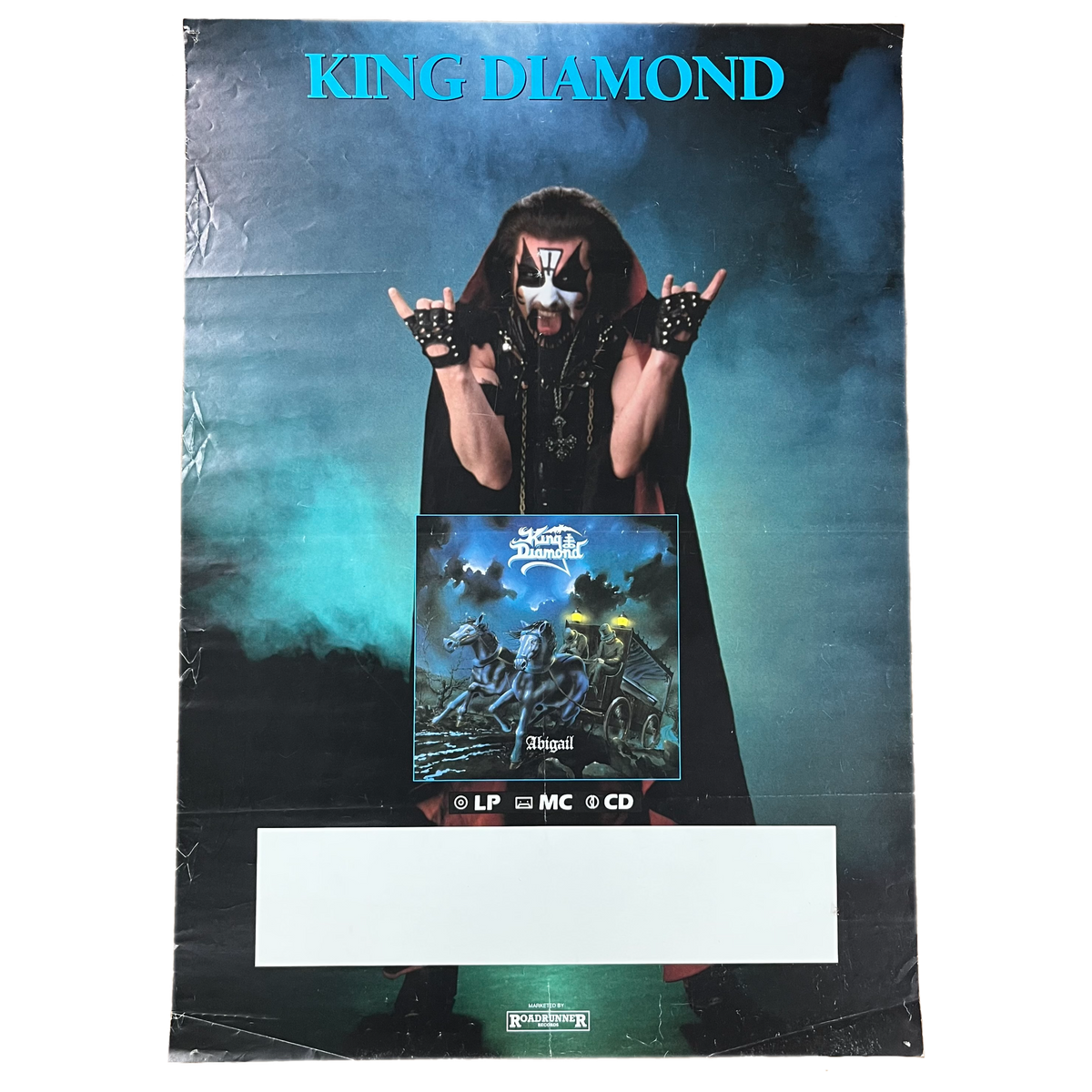 Vintage King Diamond &quot;Abigail&quot; Roadrunner Records Promotional Poster