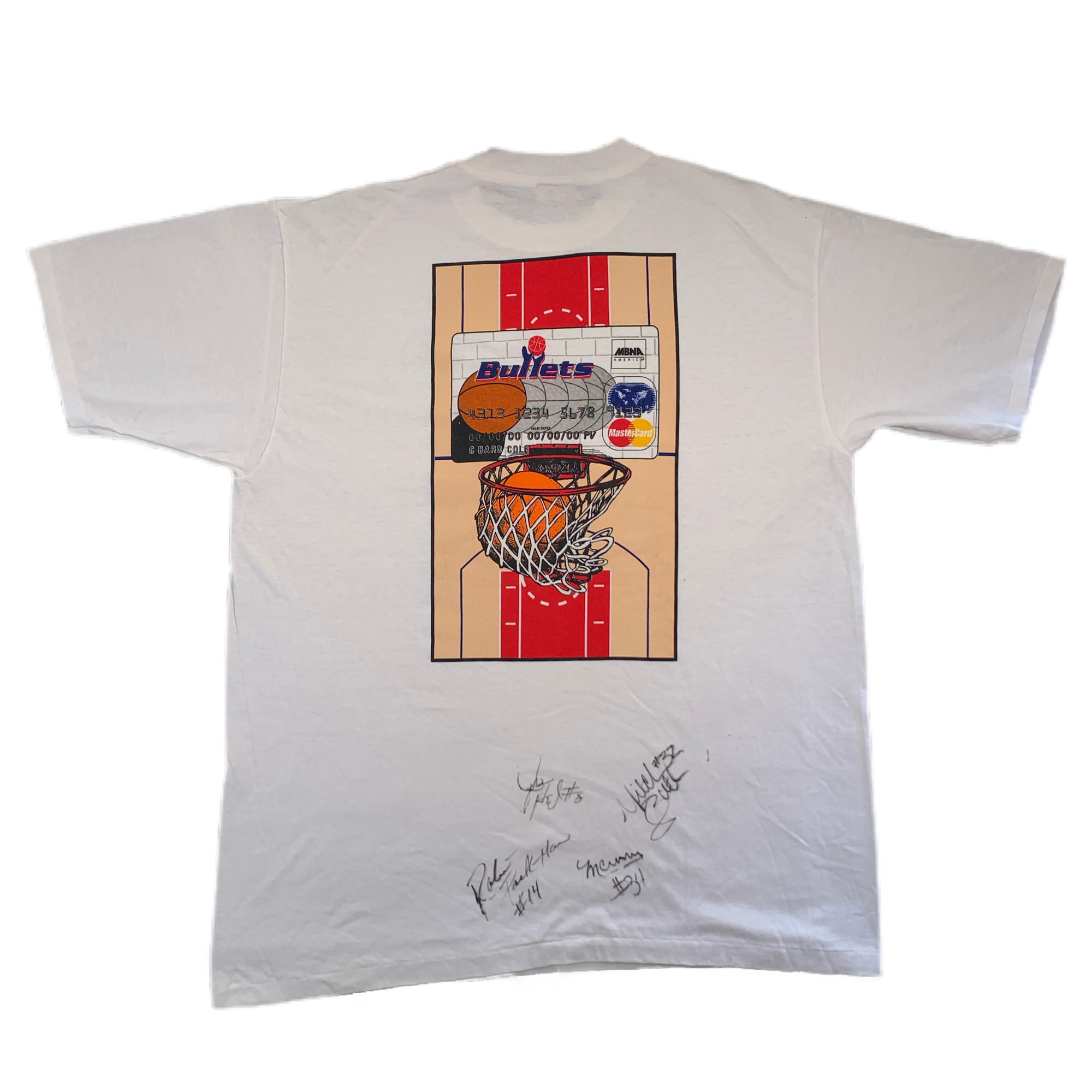 Vintage Washington Bullets “MBNA America” Autographed T-Shirt - jointcustodydc