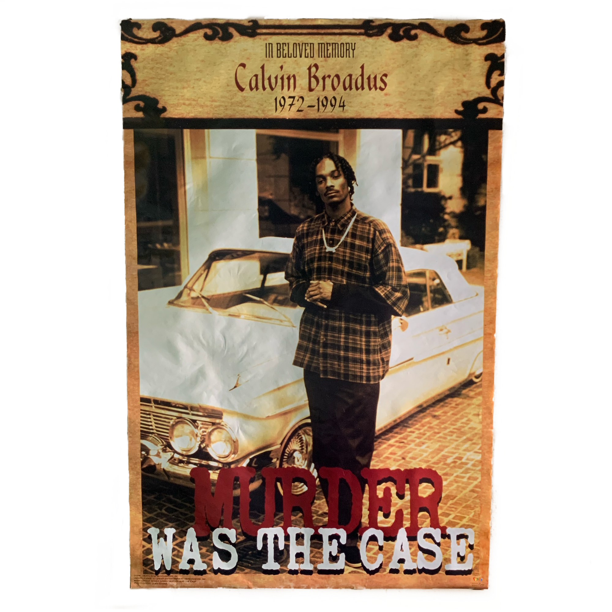 Vintage Snoop Dogg Murder Was The Case “Death Row Records” Promo Poster - jointcustodydc