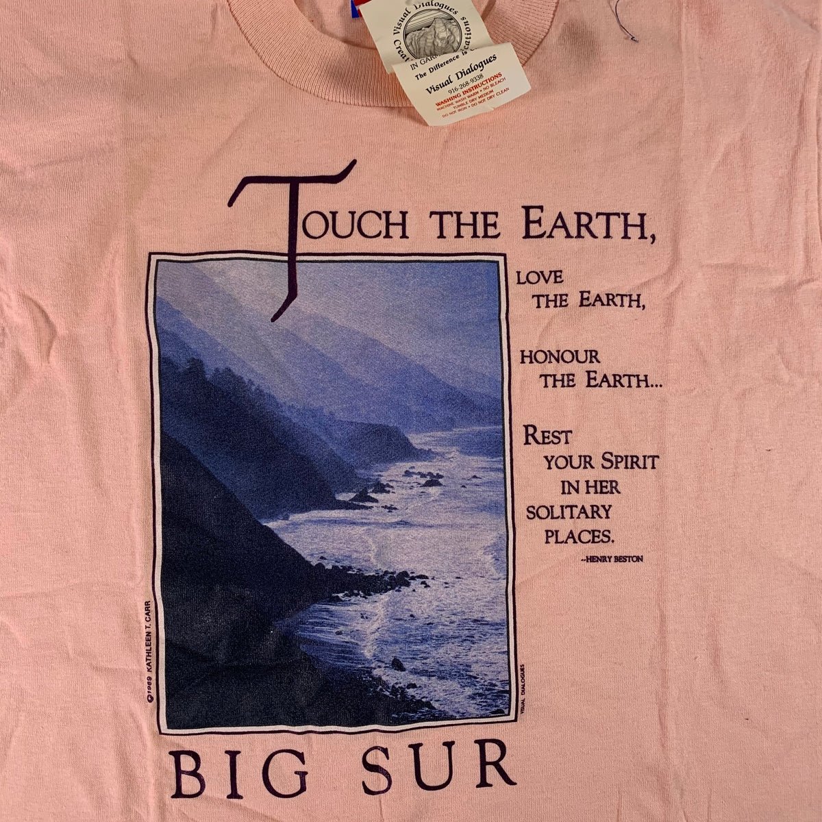 Vintage Kathleen T. Carr &quot;Big Sur&quot; T-Shirt