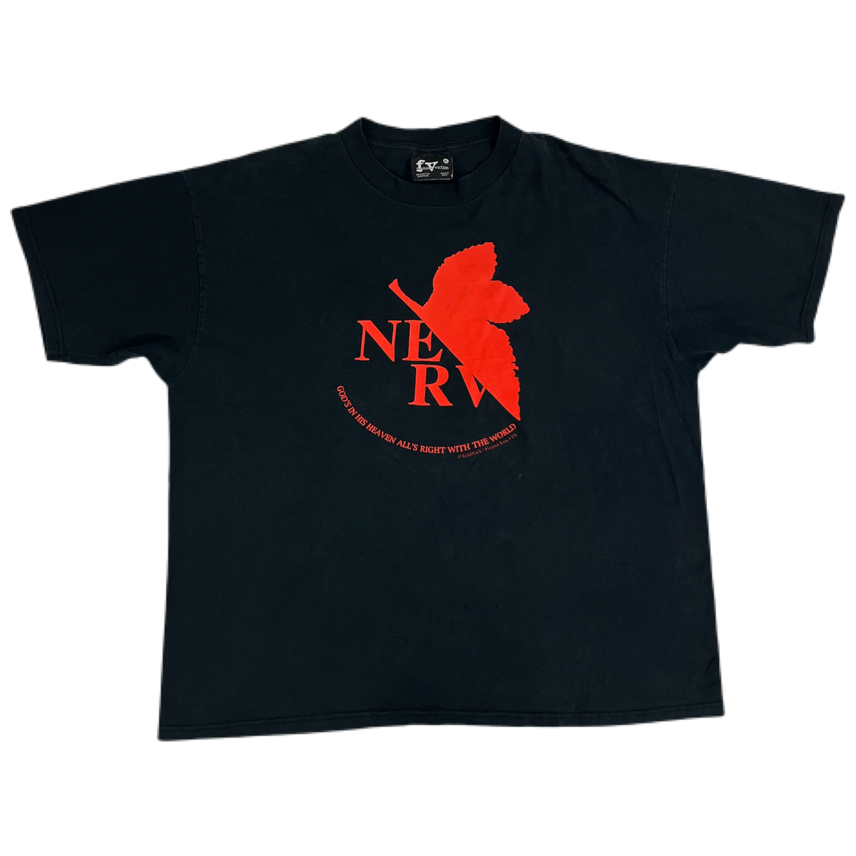 Vintage Neon Genesis Evangelion &quot;NERV&quot; Fashion Victim Project Eva T-Shirt