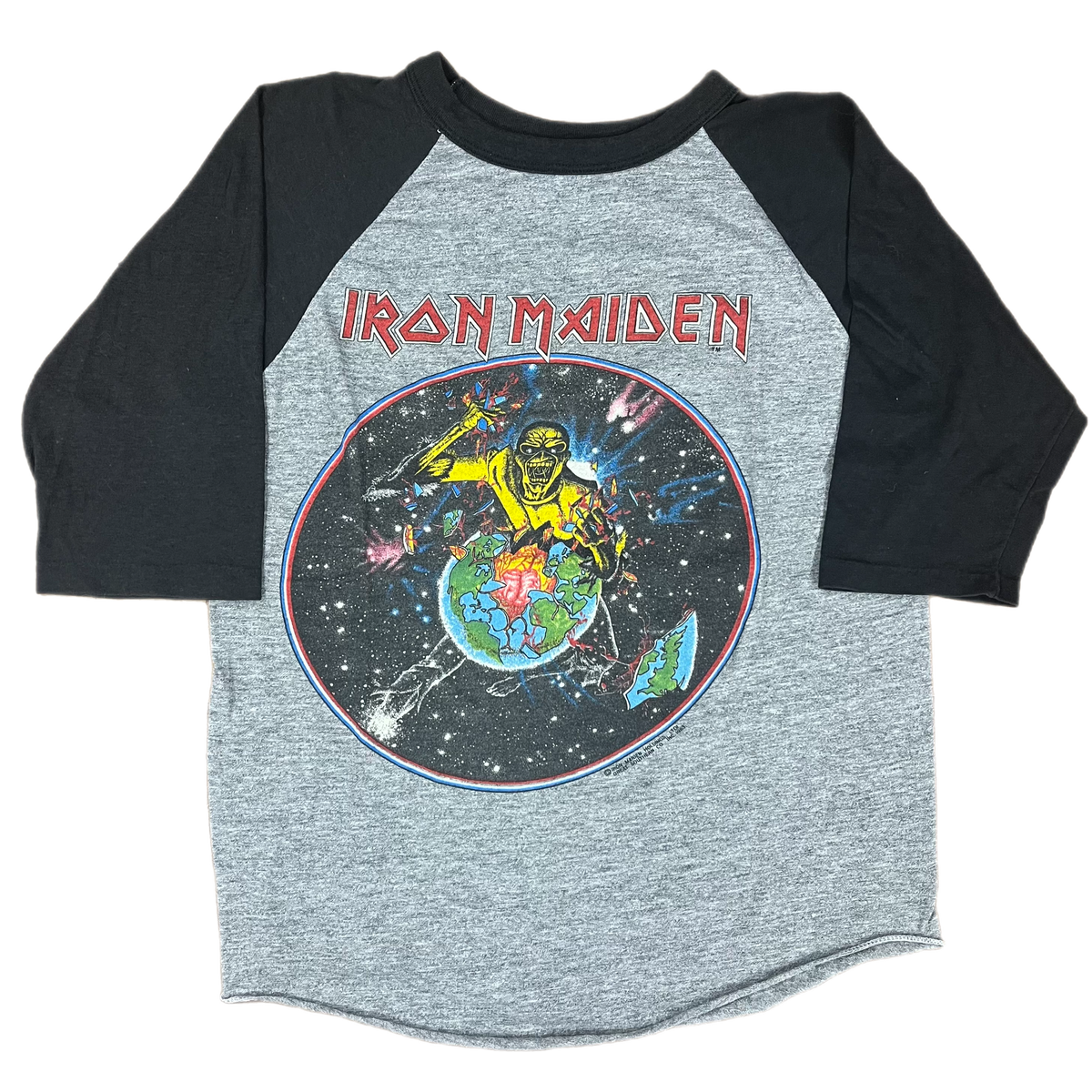 Vintage Iron Maiden &quot;The Beast On The Run&quot; World Piece Tour Raglan Shirt