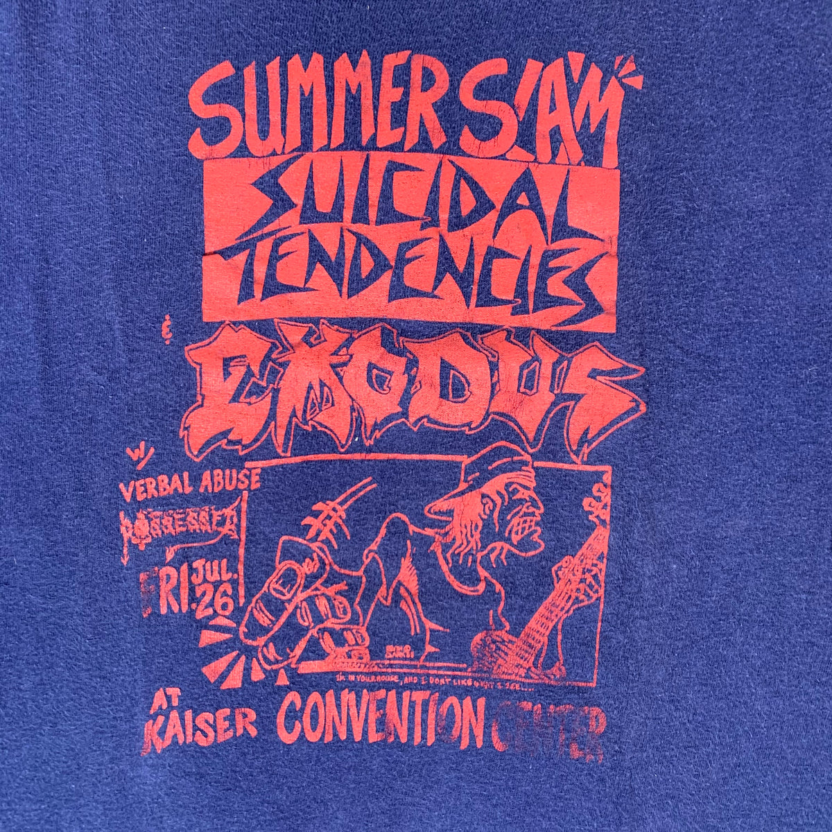 Vintage Suicidal Tendencies Exodus &quot;Summer Slam&quot; T-Shirt