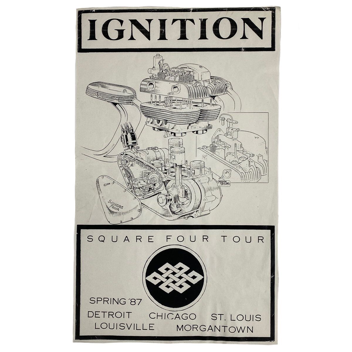 Vintage Ignition &quot;Square Four Tour&quot; Poster