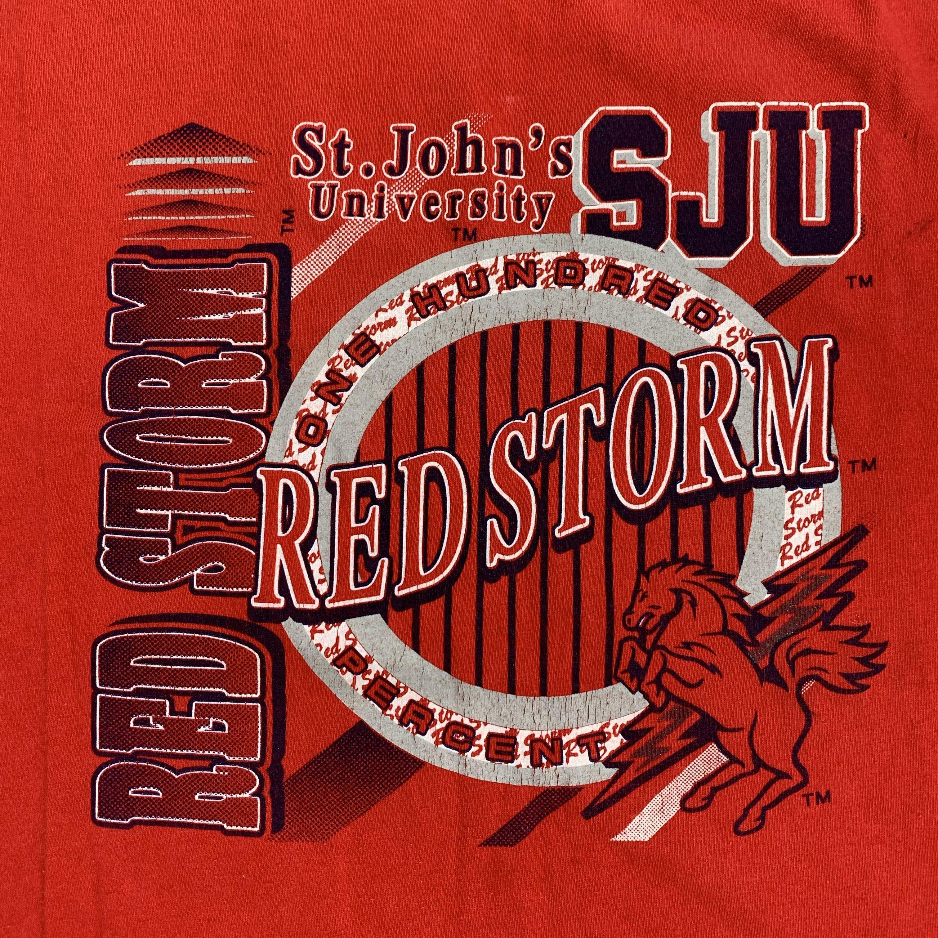 Vintage 80's St. John's University Redman football newest jersey Shirt L