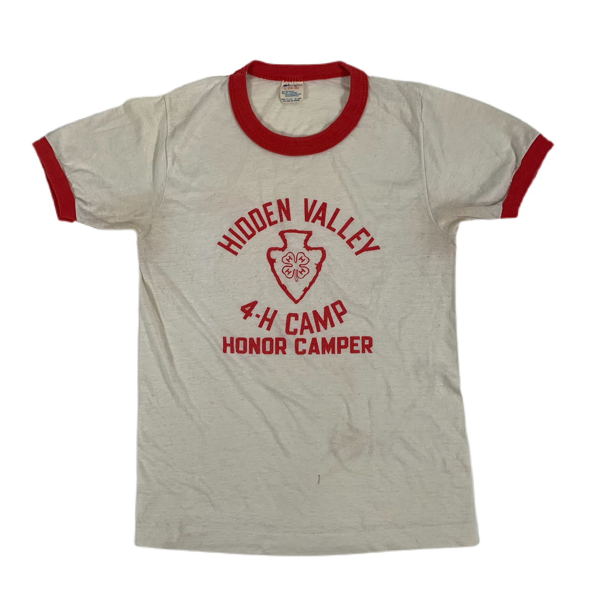 Vintage Hidden Valley &quot;4-H Camp Honor Camper&quot; Champion Kid&#39;s Ringer