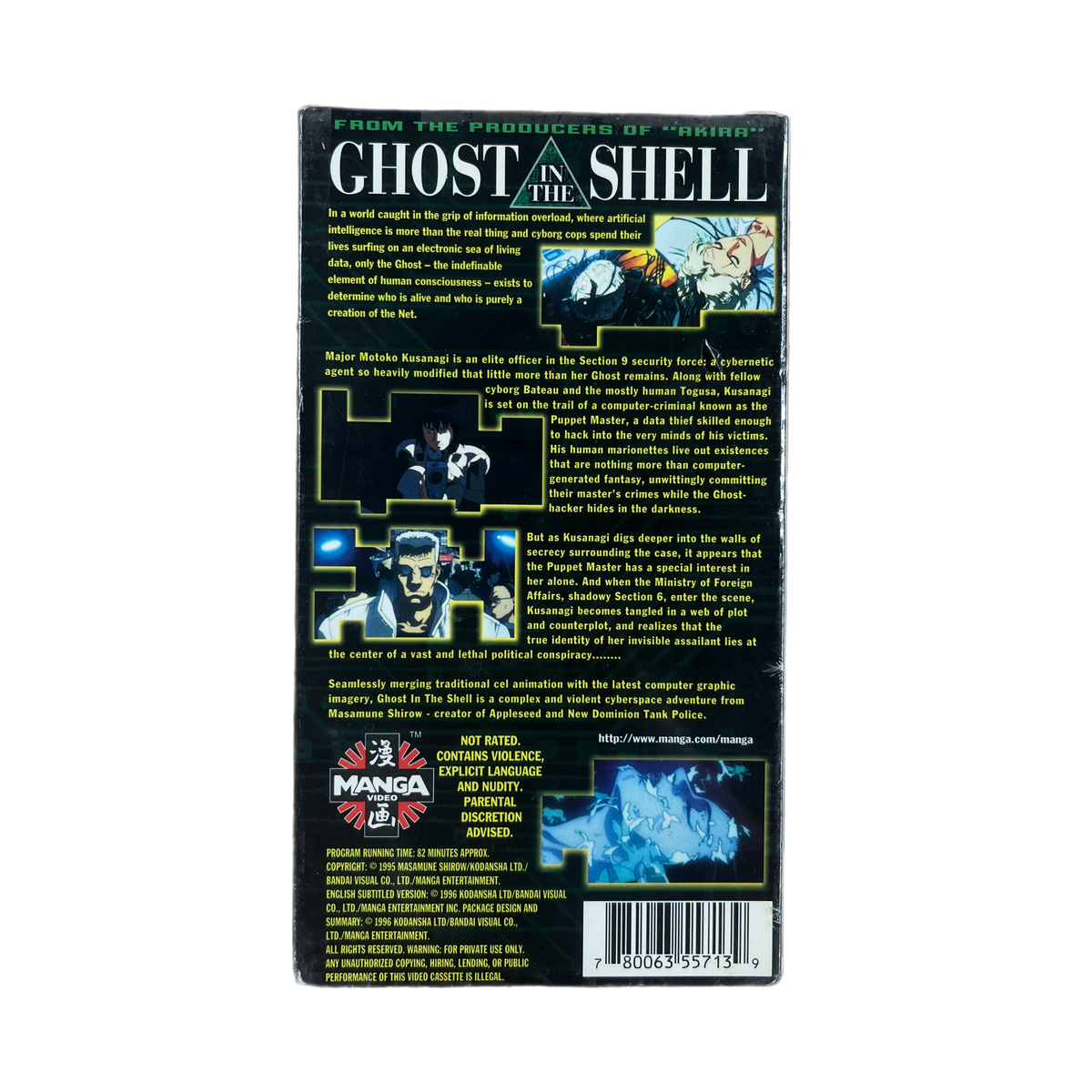 Vintage Ghost In The Shell &quot;Manga Video&quot; English Sub Sealed VHS