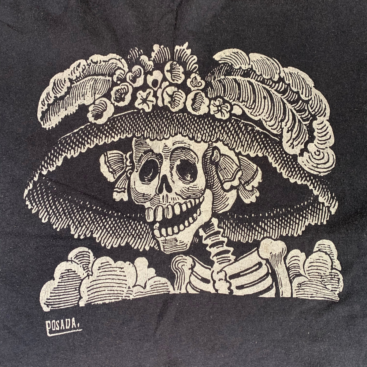 Vintage José Guadalupe Posada &quot;La Calvera Catrina&quot; T-Shirt