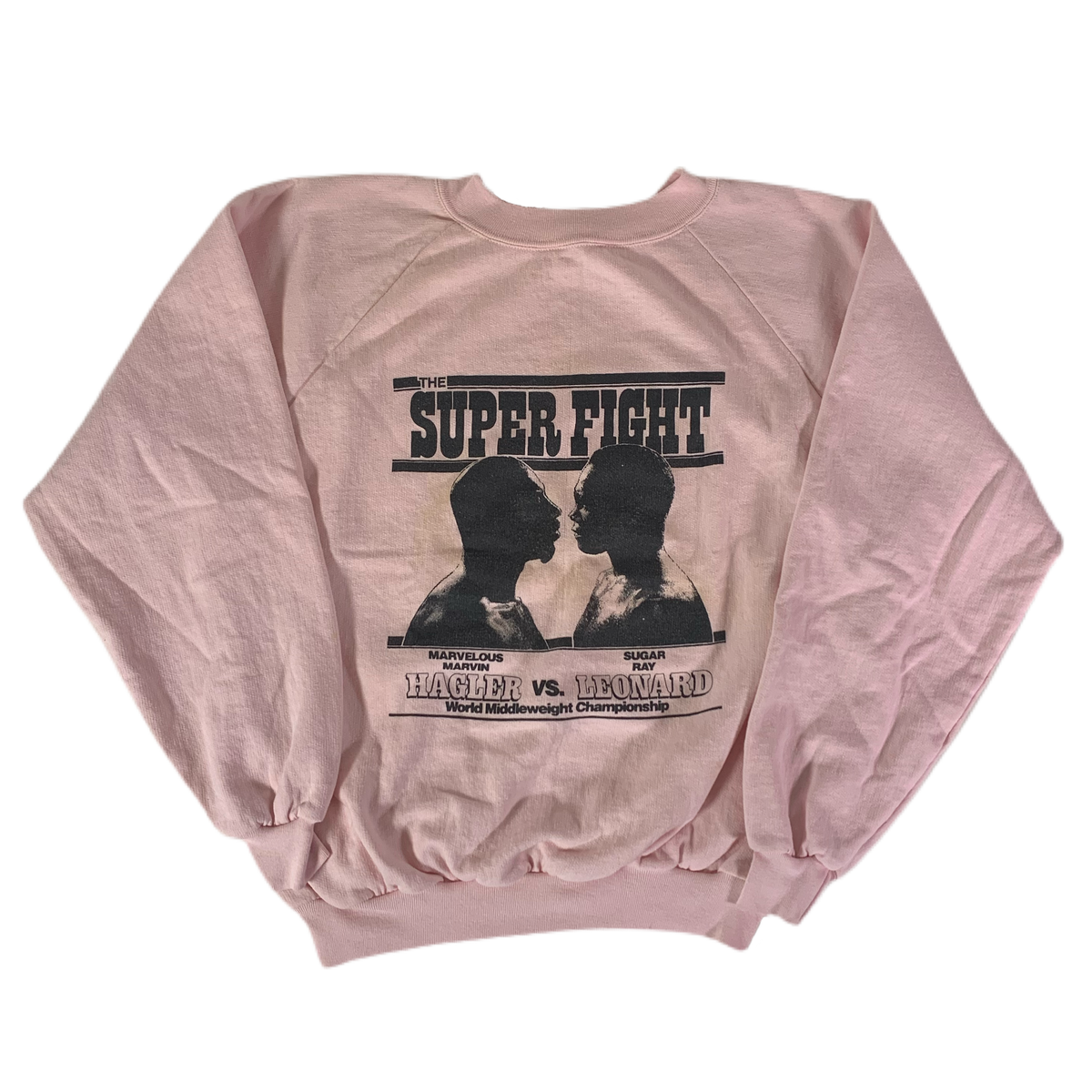 Vintage Hagler Vs. Leonard &quot;The Super Fight&quot; Raglan Sweatshirt