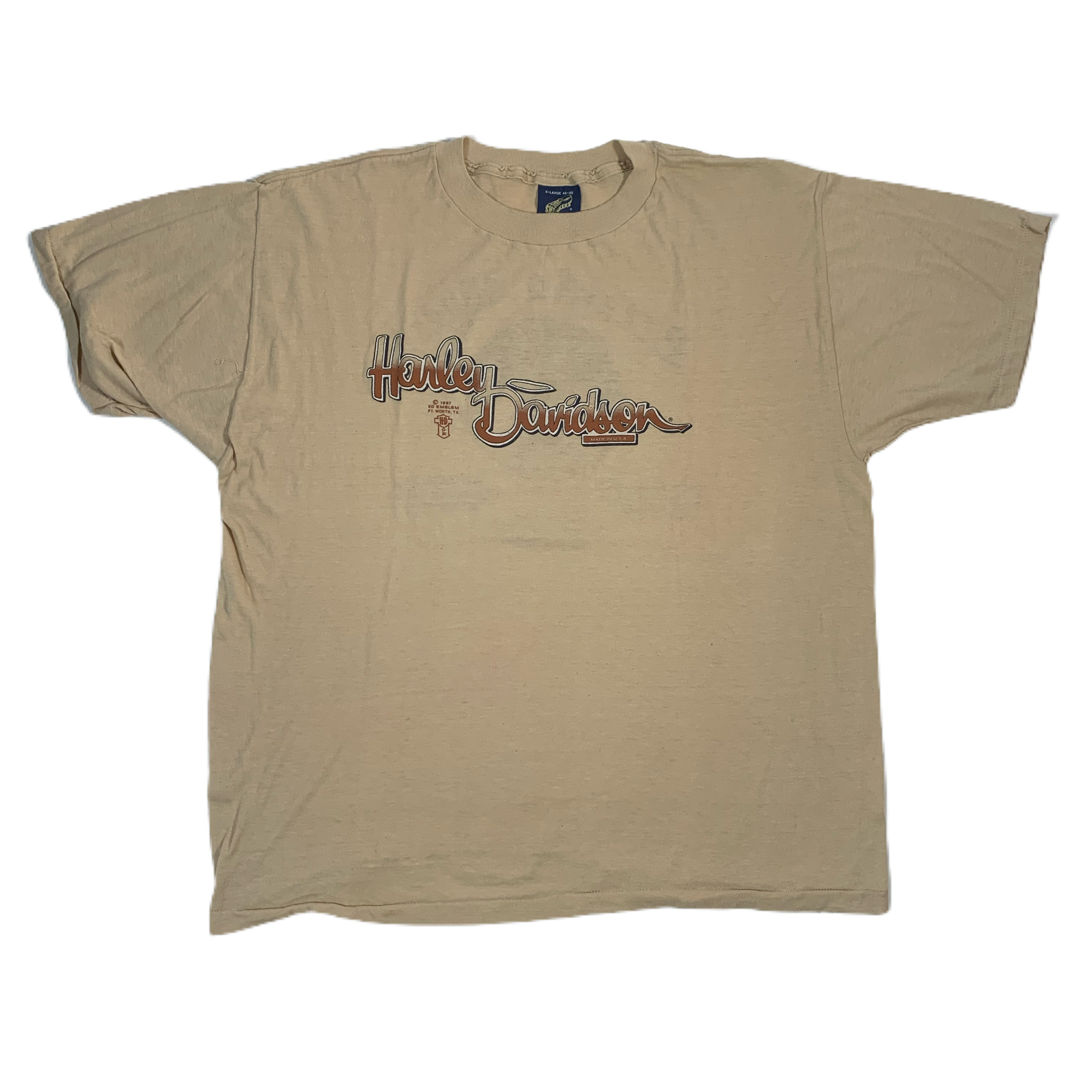 Vintage Harley-Davidson "Ezekiel's Wheel" 3D Emblem T-Shirt - jointcustodydc