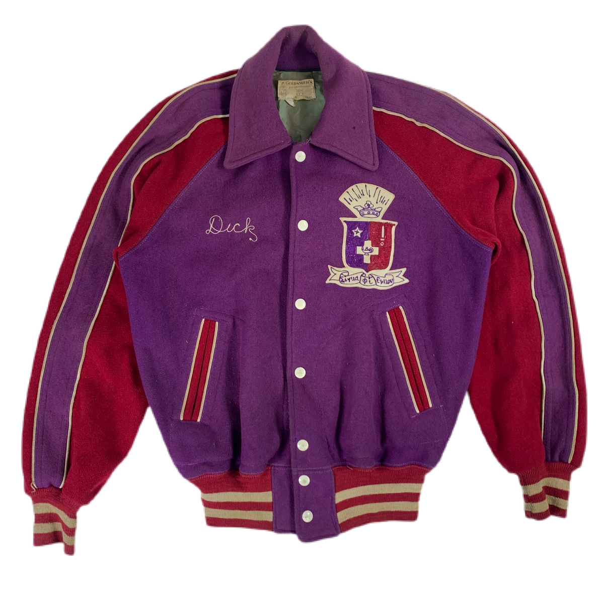 Vintage Sigma Phi Epsilon &quot;Goldsmith&#39;s Sportswear&quot; Varsity Jacket