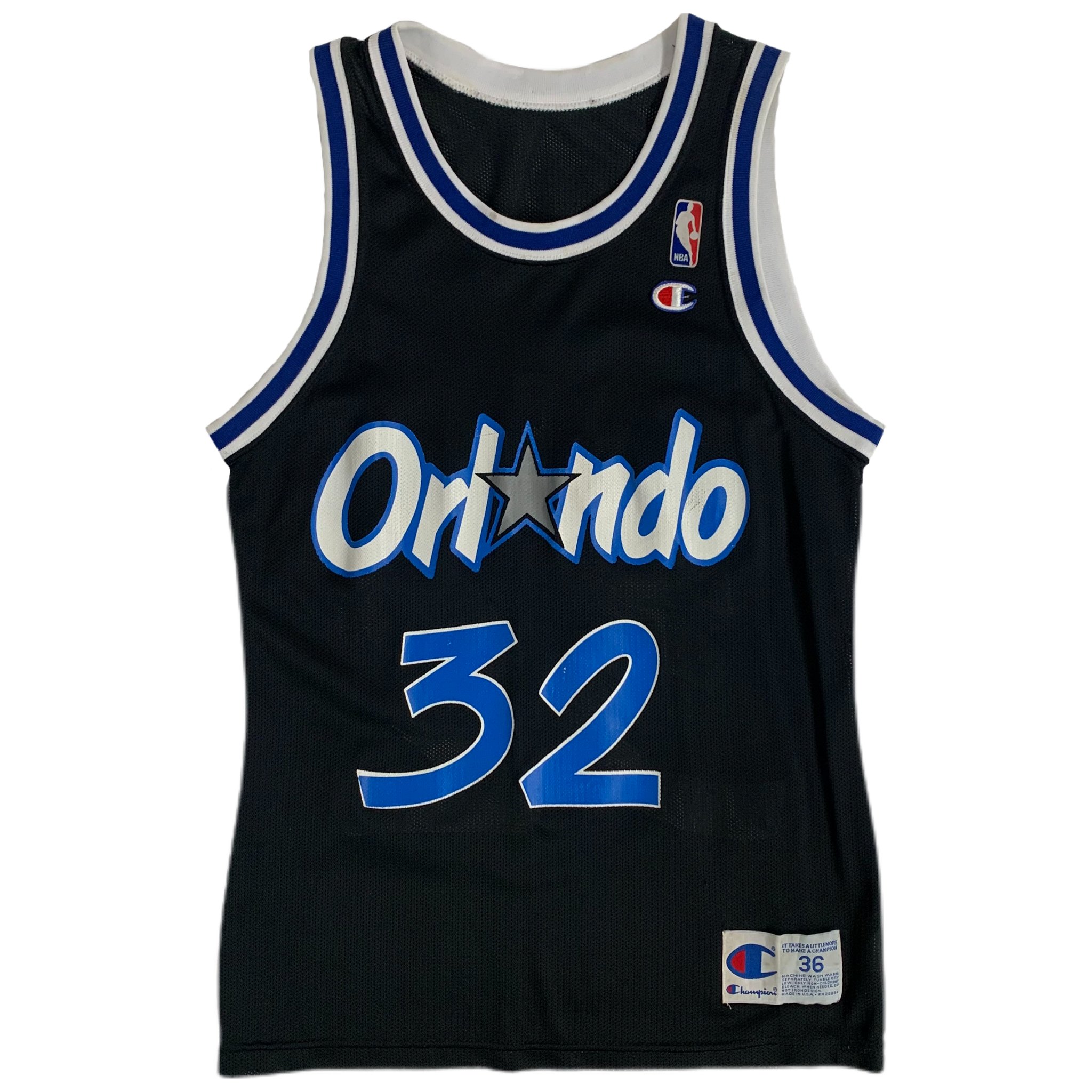 Vintage Shaquille O'Neal Authentic Orlando Magic Champion Jersey