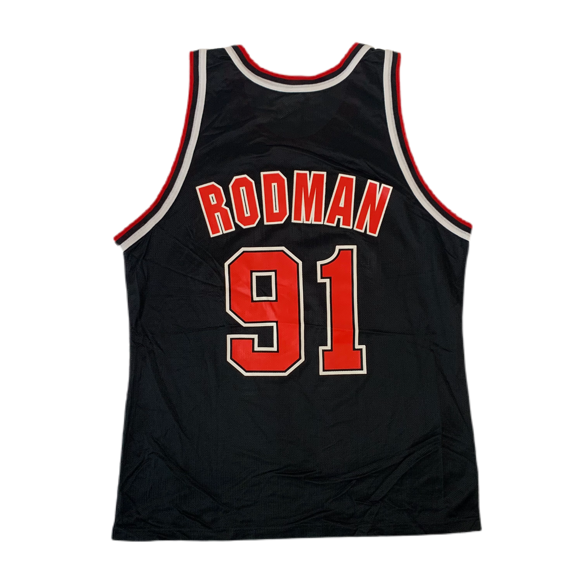 Vintage Chicago Bulls &quot;Dennis Rodman&quot; #91 Champion Basketball Jersey