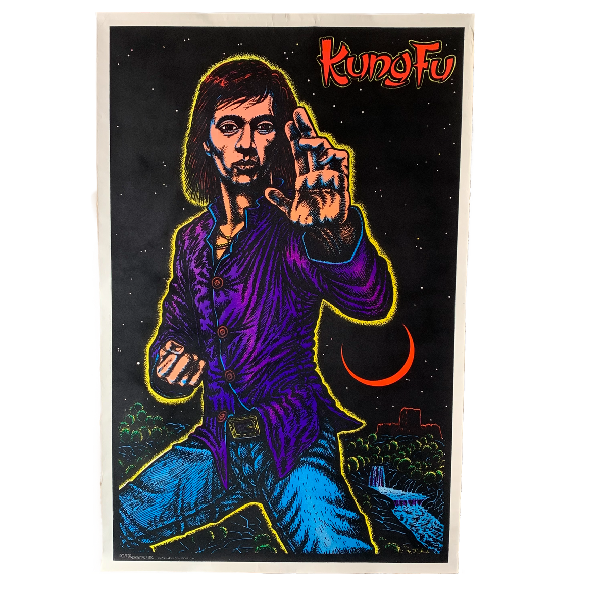 Vintage Kung Fu &quot;Velvet Black Light&quot; Poster