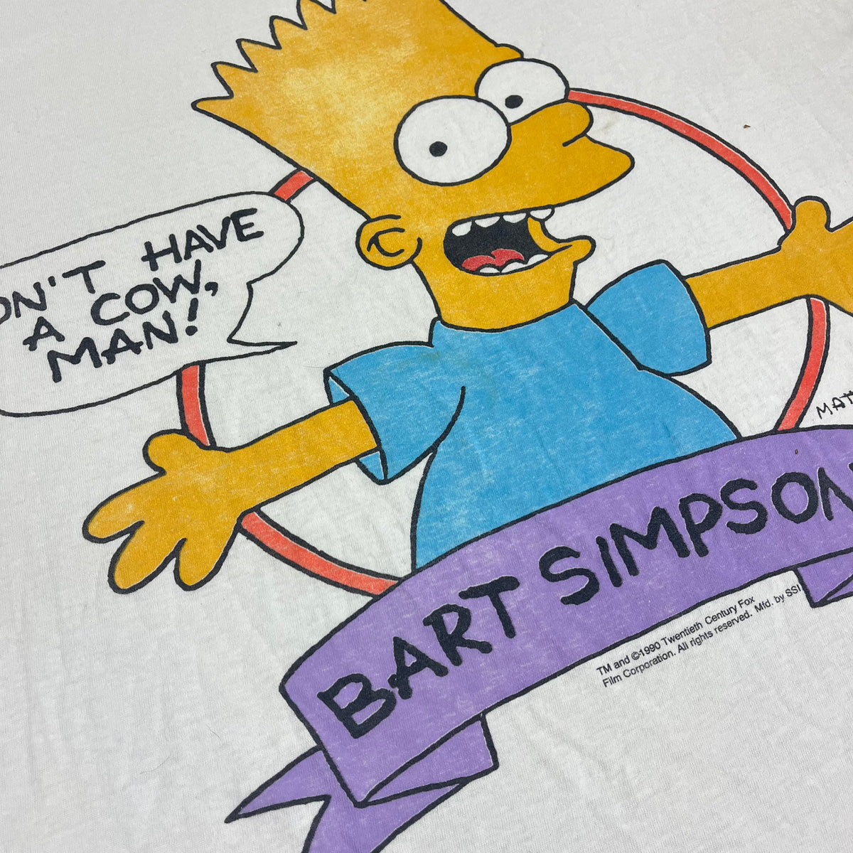 Vintage Bart Simpson &quot;Don&#39;t Have A Cow, Man!&quot; T-Shirt