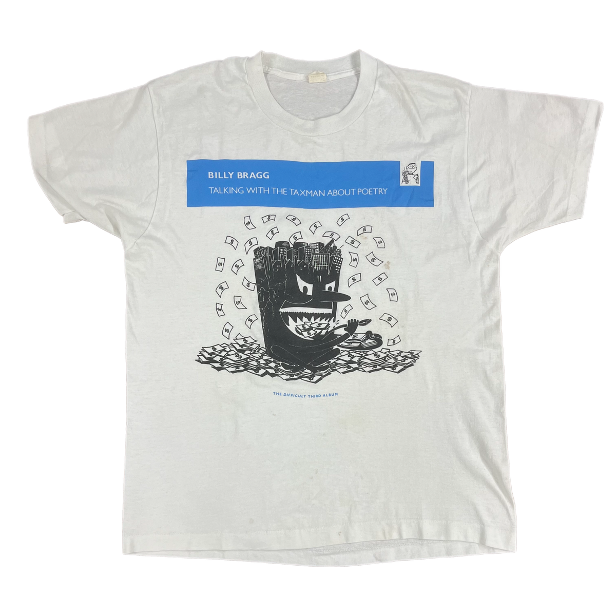 Vintage Billy Bragg &quot;Talking With The Taxman About Poetry&quot; Go! Discs Promotional T-Shirt
