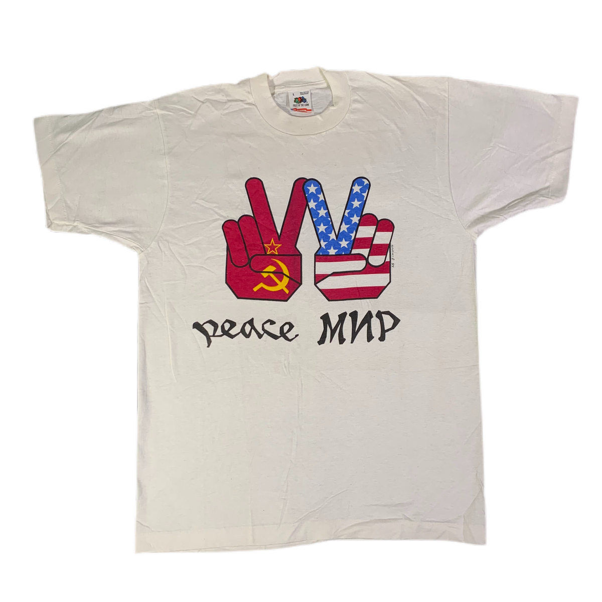 Vintage Peace &quot;USA Russia&quot; T-Shirt