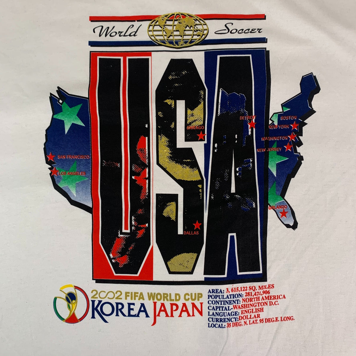 Vintage 2002 Fifa World Cup &quot;USA&quot; T-Shirt
