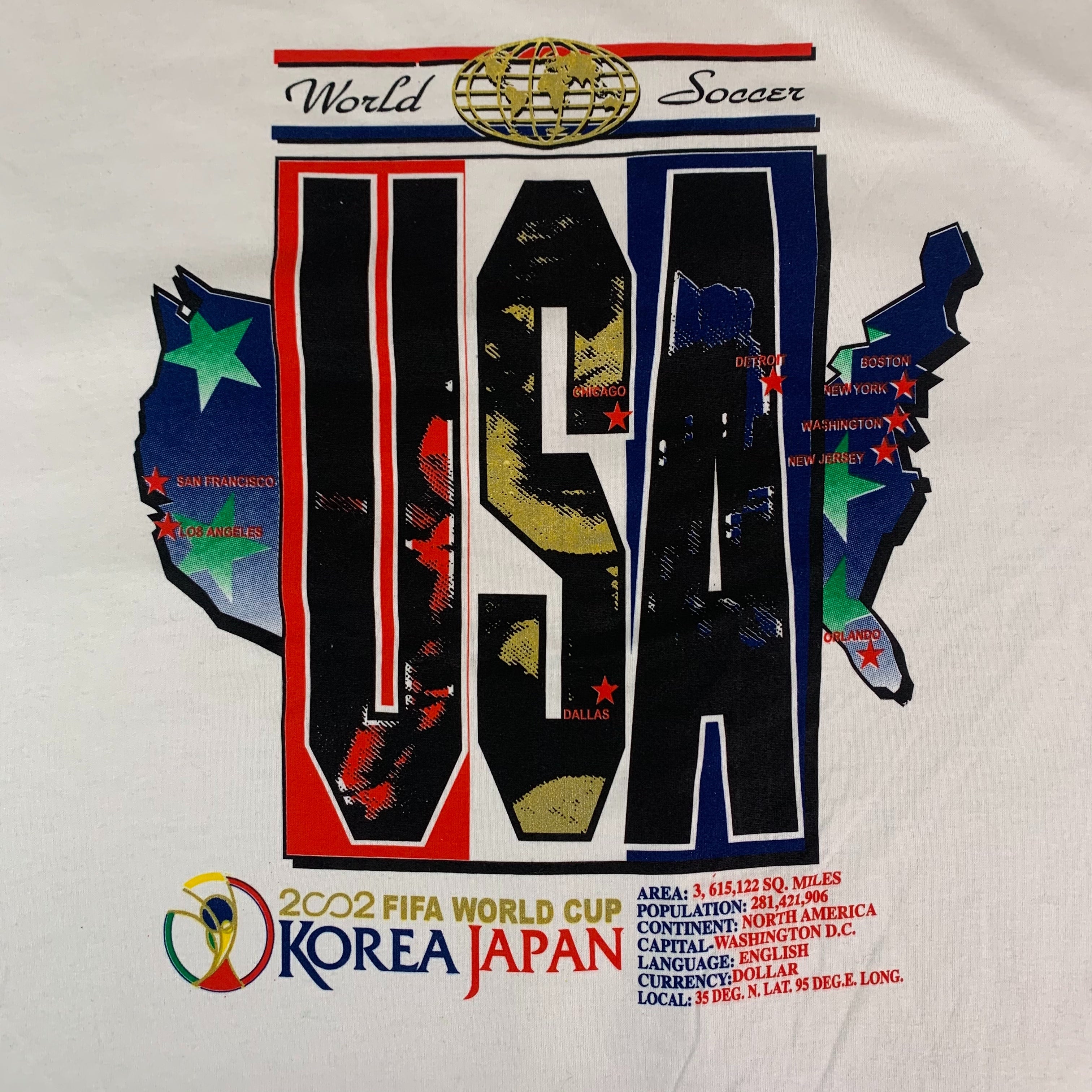2002 Korea Japan FIFA World Cup Official Licensed T-Shirt