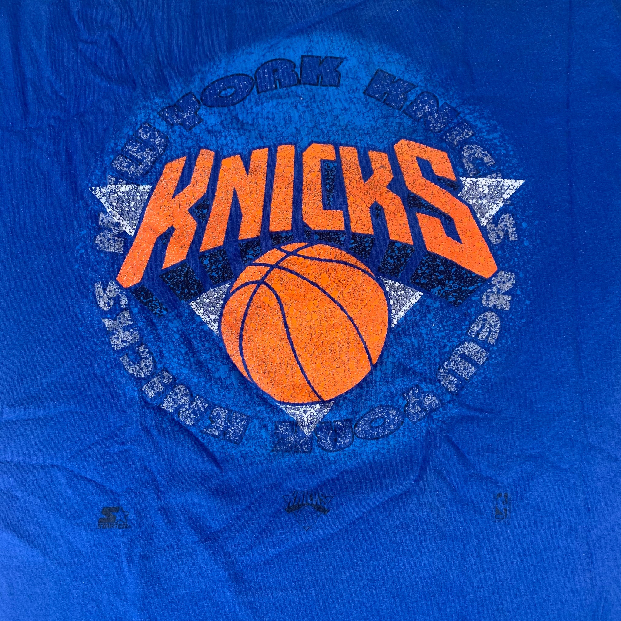 Starter VTG 90's New York Knicks warm up t shirt rare made in Korea