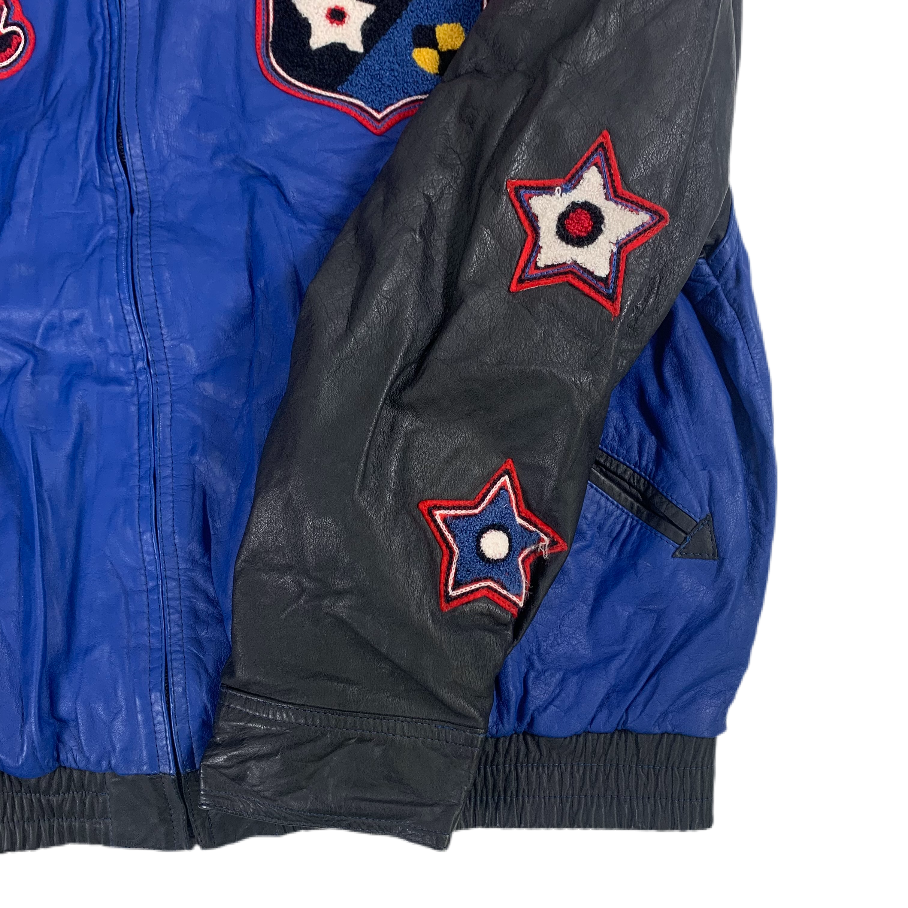 Run dmc adidas leather jacket hotsell