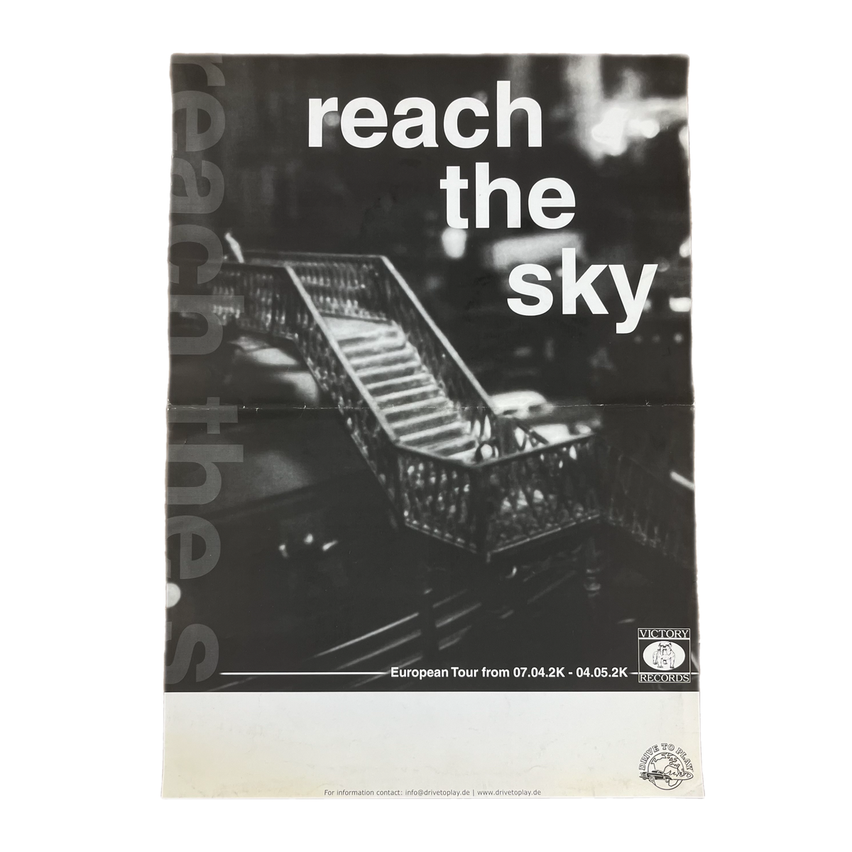 Vintage Reach The Sky &quot;European Tour&quot; Victory Records Poster