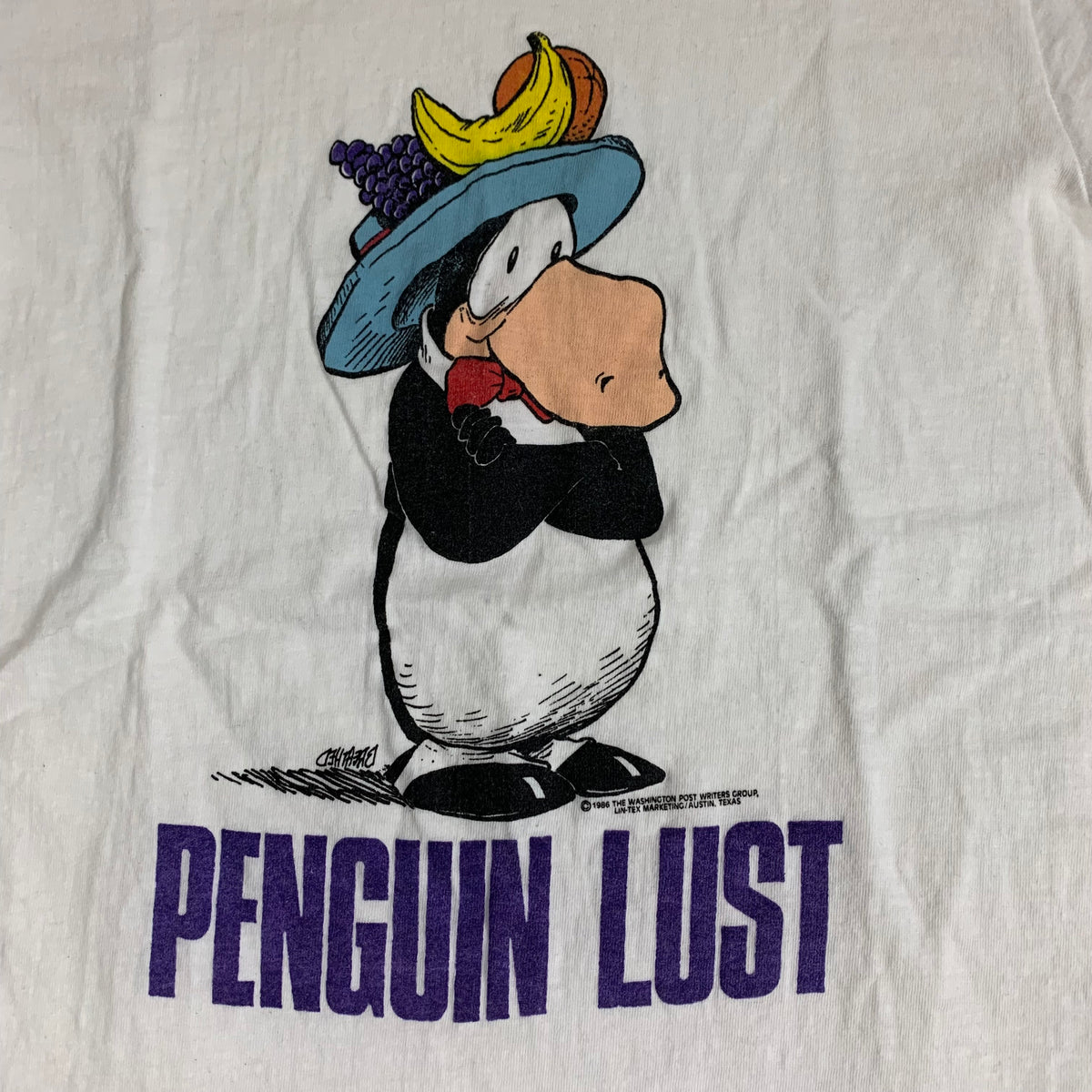 Vintage Bloom County &quot;Penguin Lust&quot; The Washington Post T-Shirt