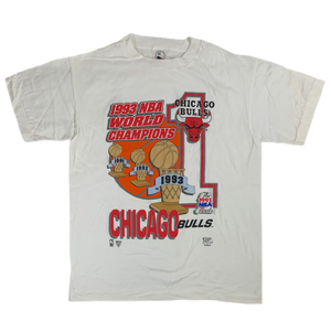Vintage 1993 Chicago Bulls 3 Time NBA World Champs Caricature T-Shirt. –  Vintage VTG