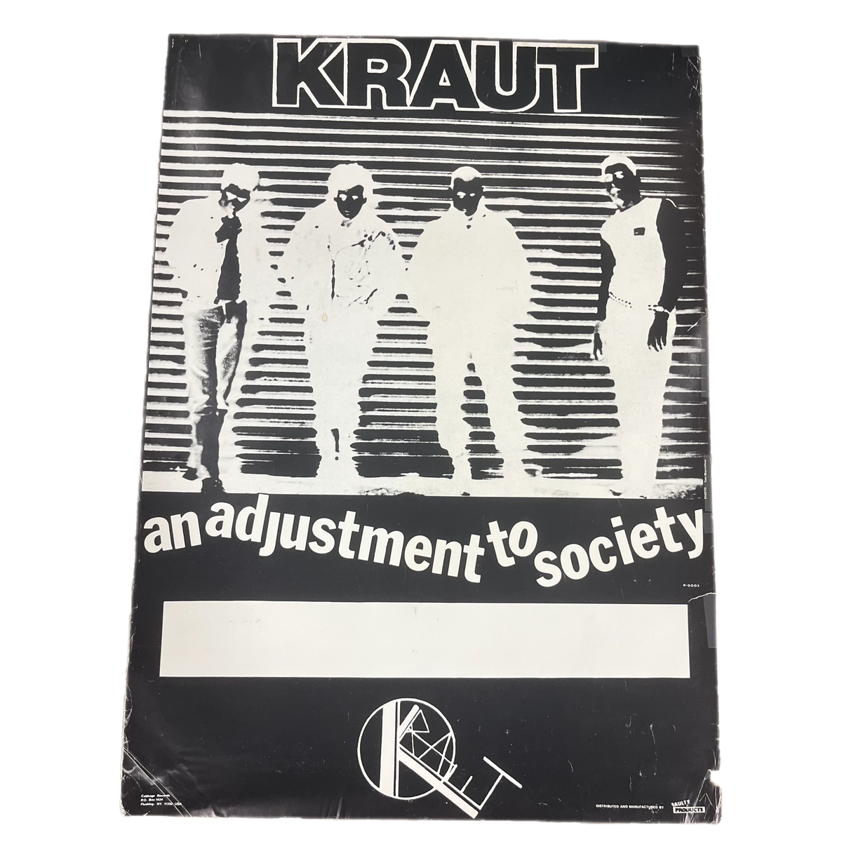 Vintage Kraut &quot;An Adjustment To Society&quot; Cabbage Records Promotional Poster