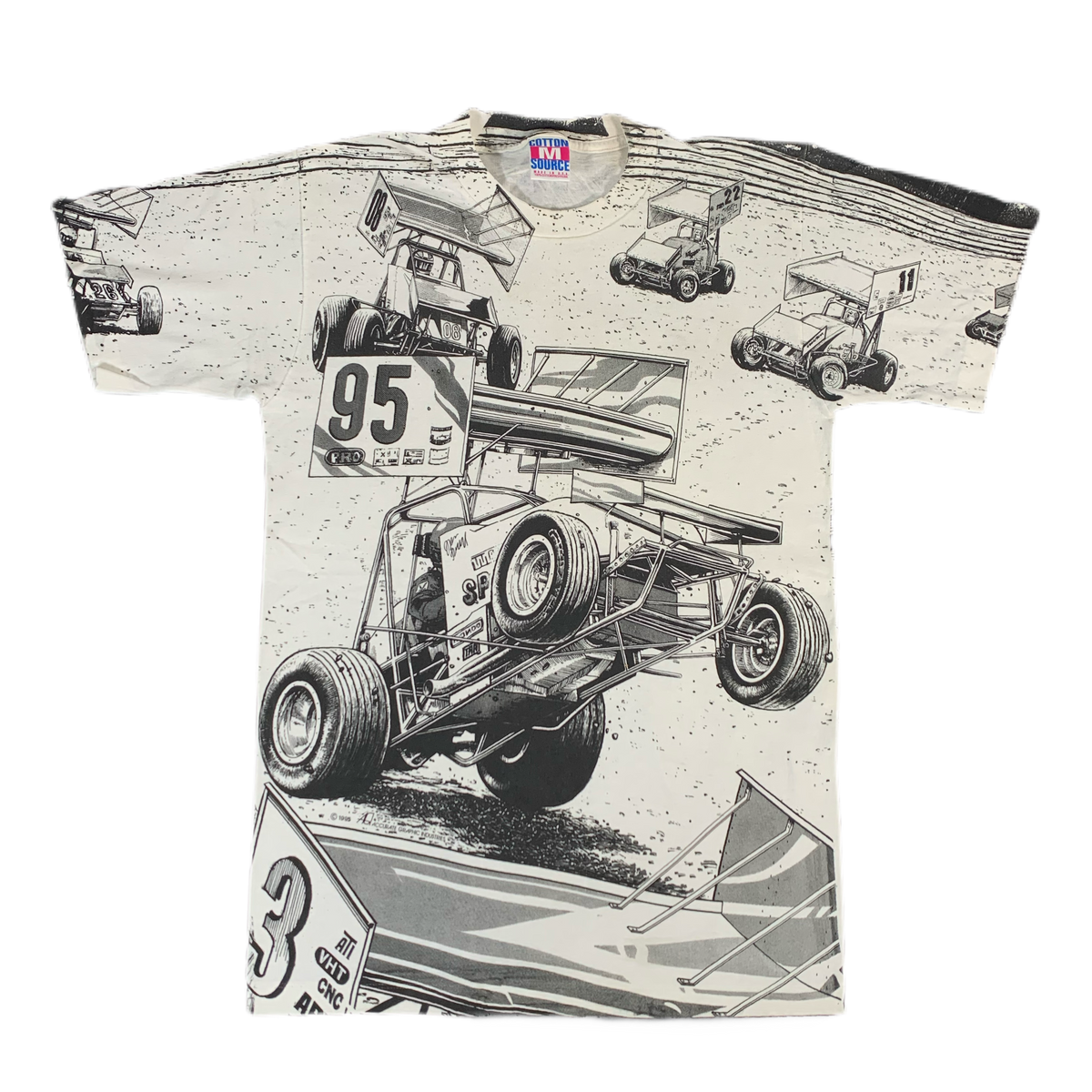 Vintage Dirt Track Sprint Car “All Over Print” T-Shirt