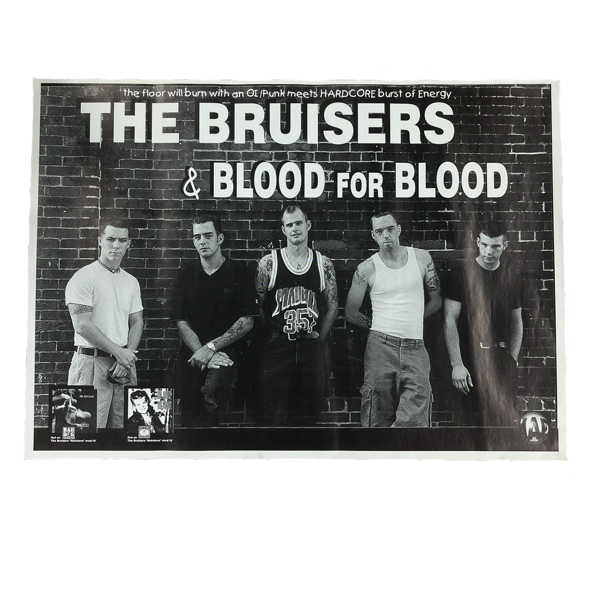 Vintage The Bruisers &amp; Blood For Blood &quot;Oi Punk Meets Hardcore&quot; Tour Poster