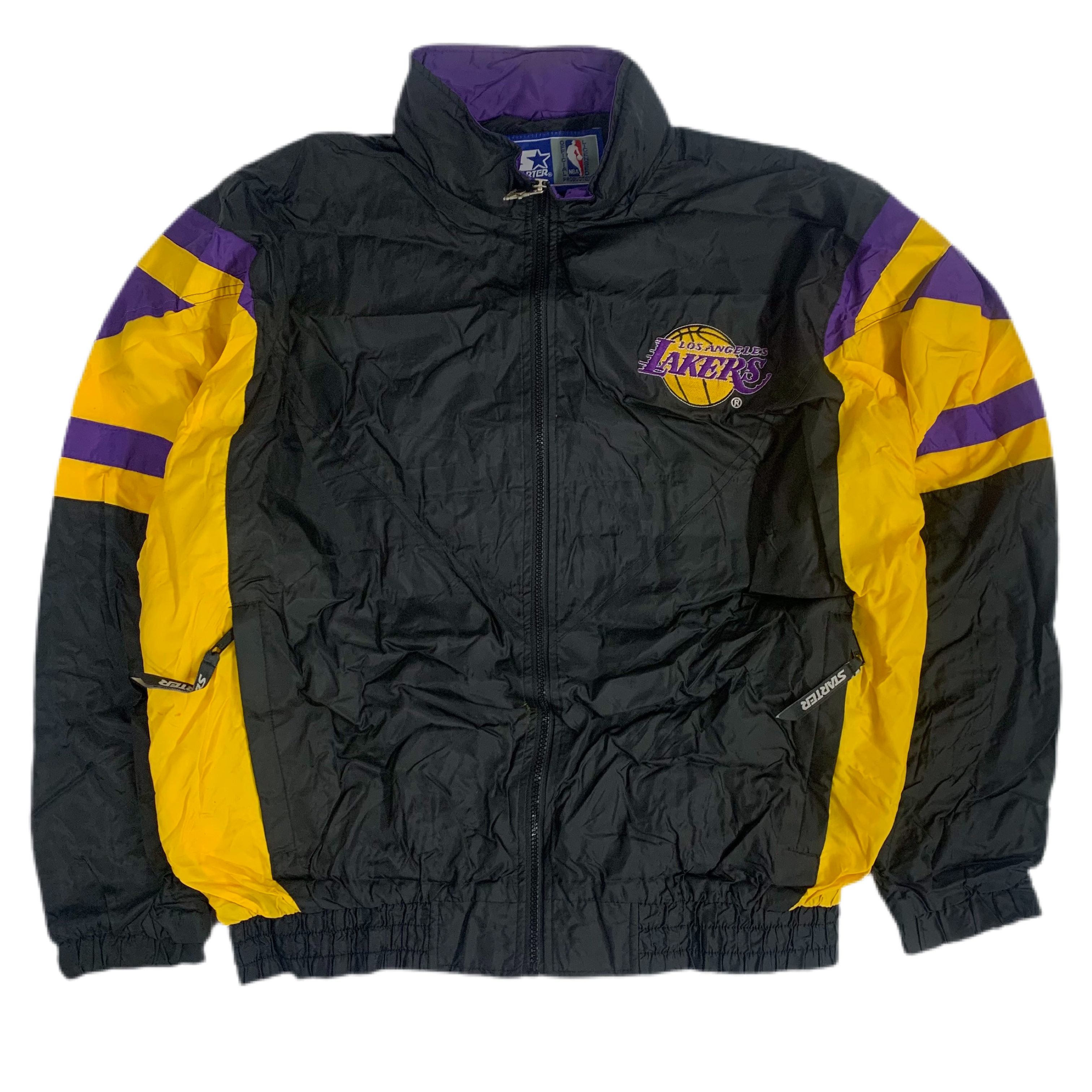 Vintage 90's Lakers Starter Basketball Jacket by kickassvintage